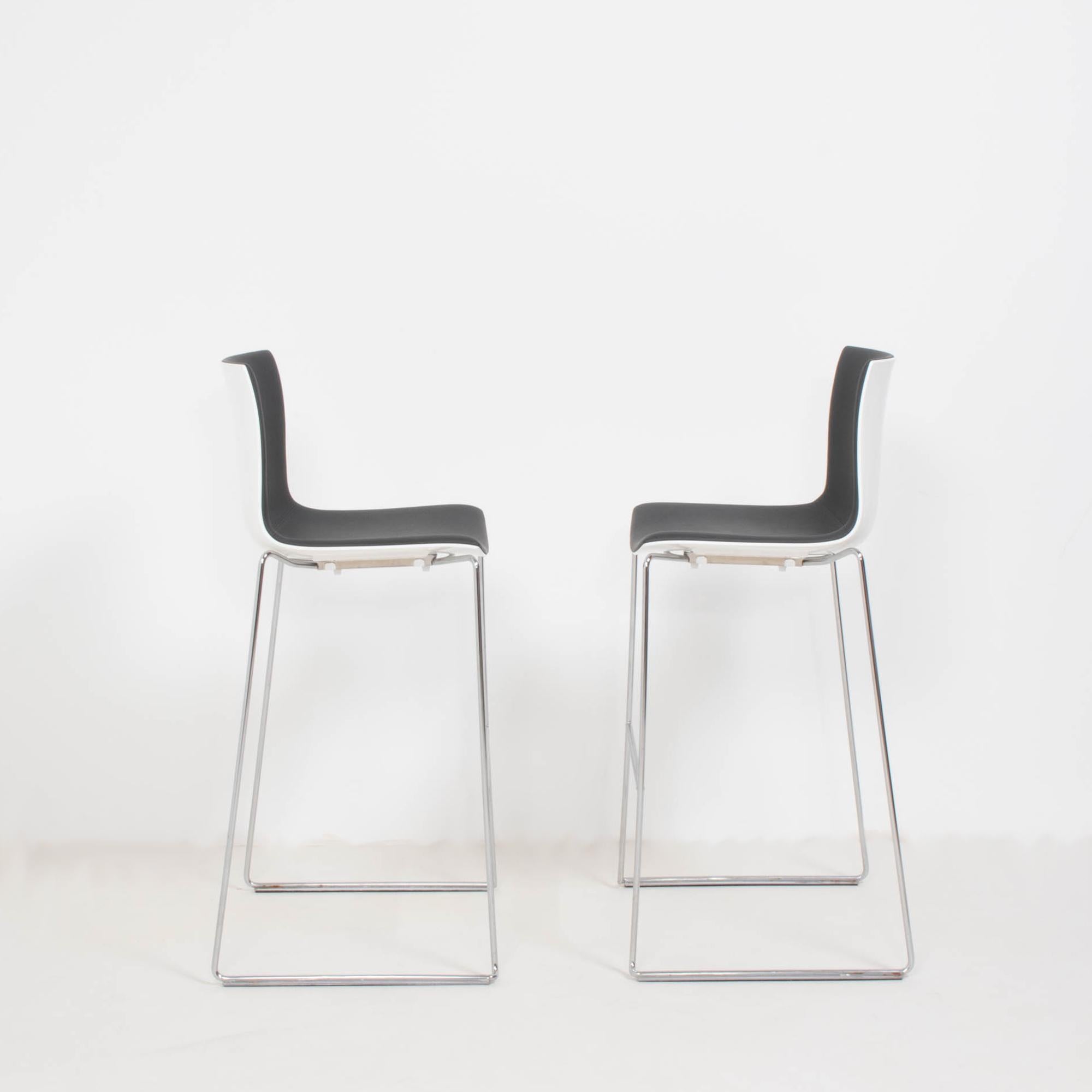 Italian Arper by Antti Kotilainen Aava Grey and White Bar Stools, Set of 2, 2013