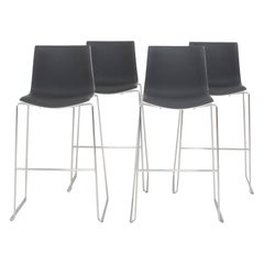 Arper by Antti Kotilainen Aava Grey and White Bar Stools, Set of 4, 2013