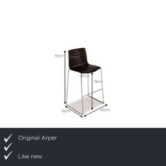 Arper Catifa 46 Leather Chair Dark Brown Bar Stool