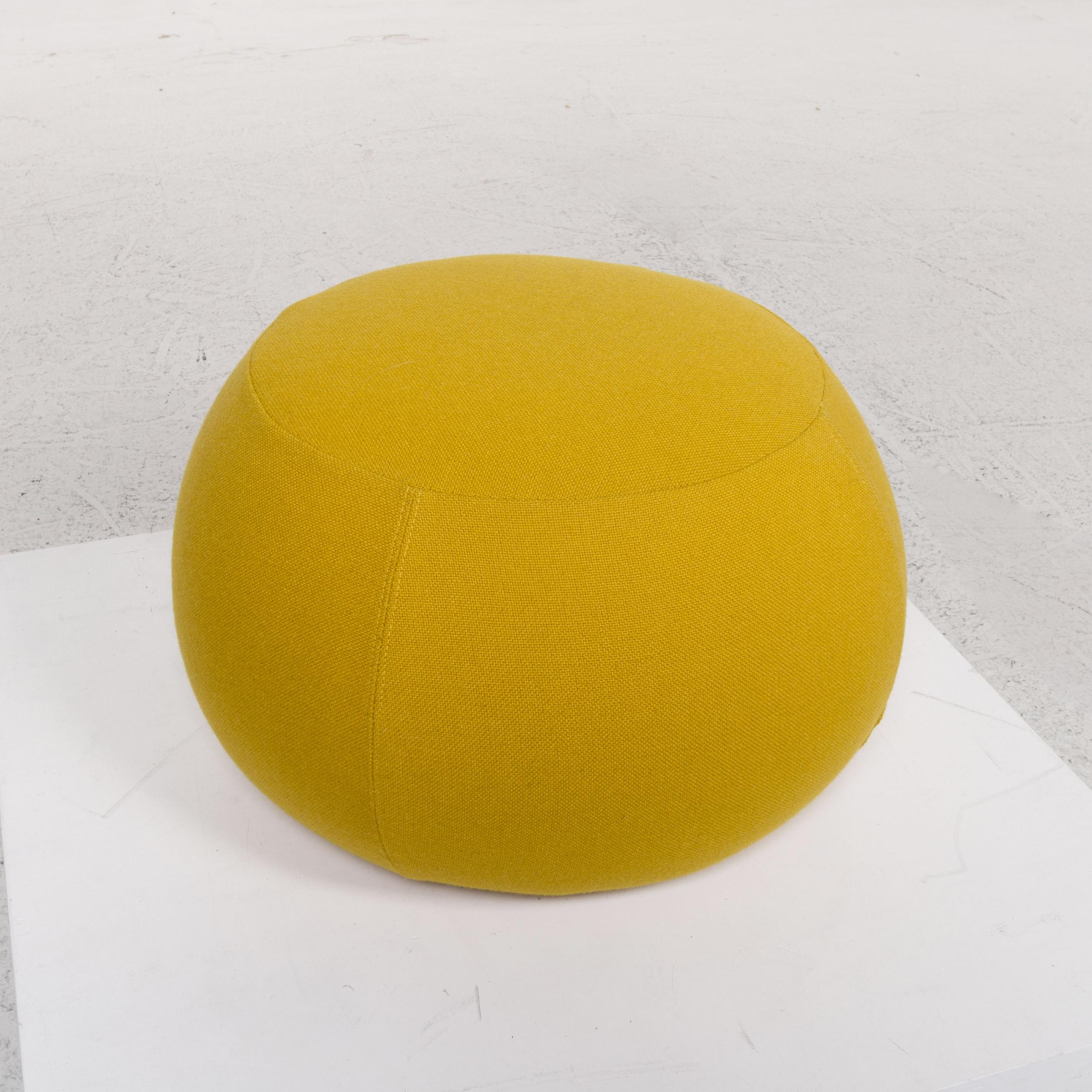 European Arper Pix 67 Fabric Stool Set Yellow 2 Pouf