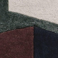 Arqui Wool and Viscose Large Rug 2 in Cedar Green and Fig Purple