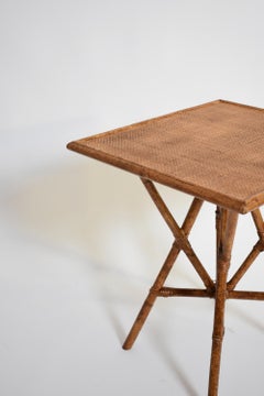 "Arrabida" 55cm marbled rattan table, Barracuda edition.