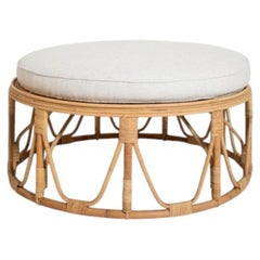 "Arrabida" 90cm rattan pouf stool.