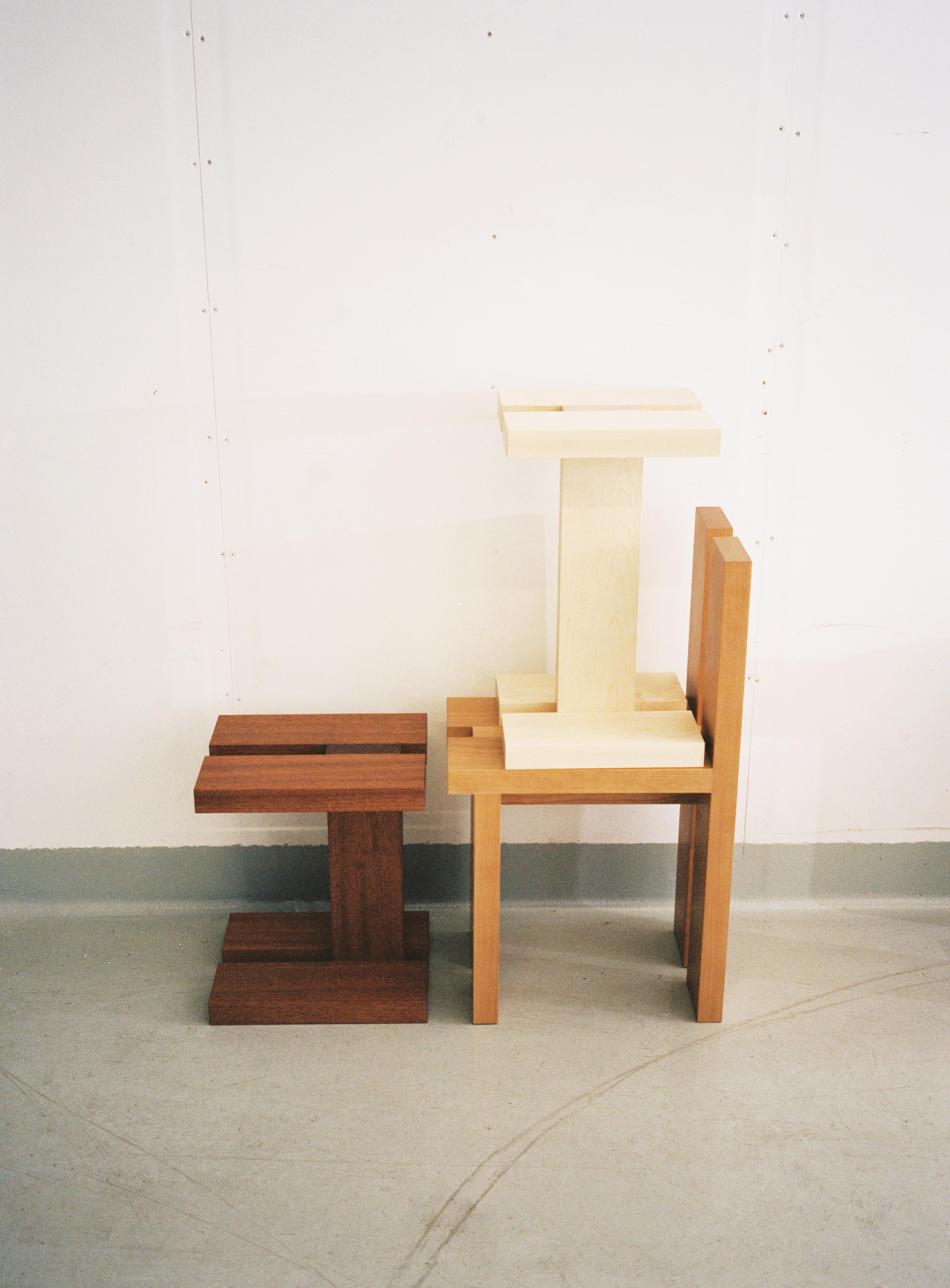 Minimalist ARRANGEMENT #11 (Side Table) Maple by Nick Ross For Sale