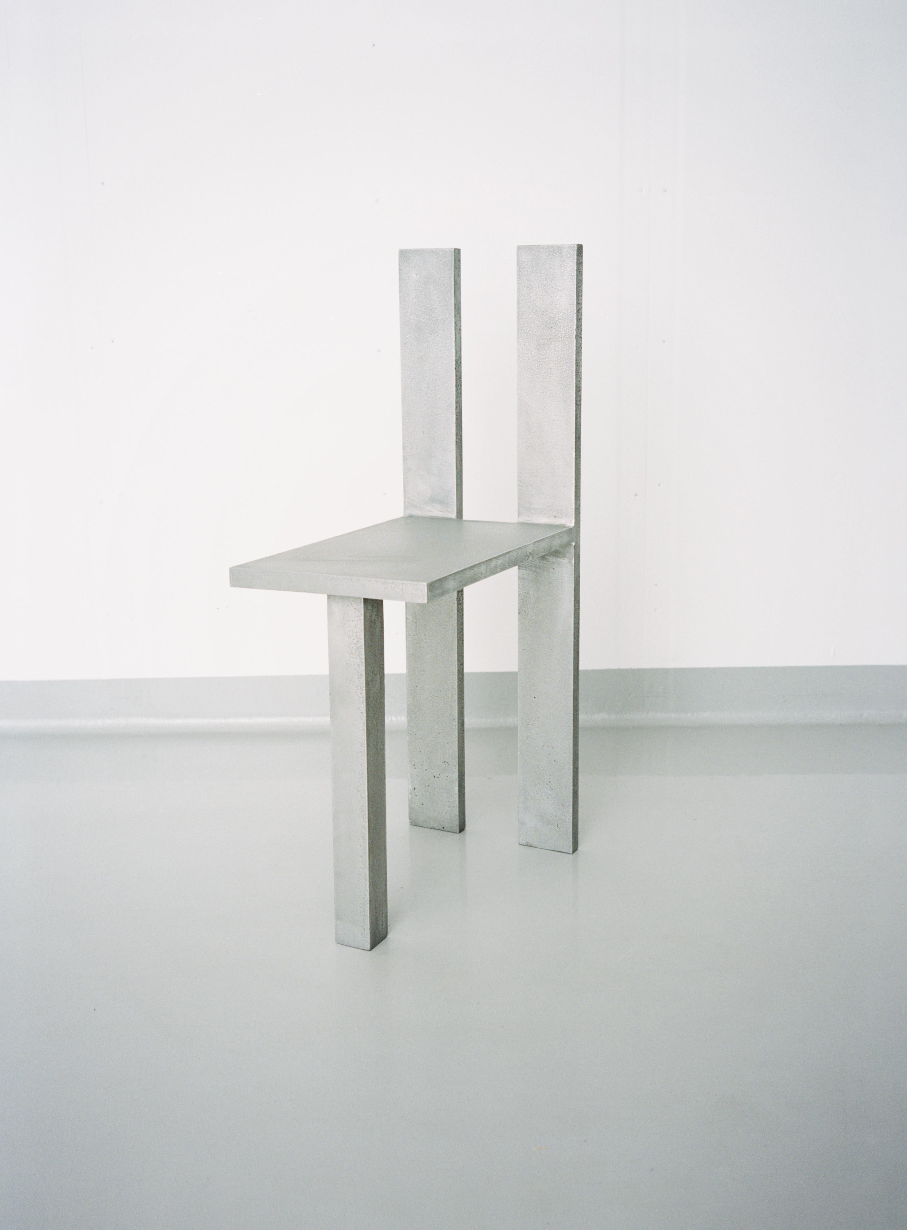 Minimalist ARRANGEMENT #4 (Chair) Aluminium by Nick Ross For Sale