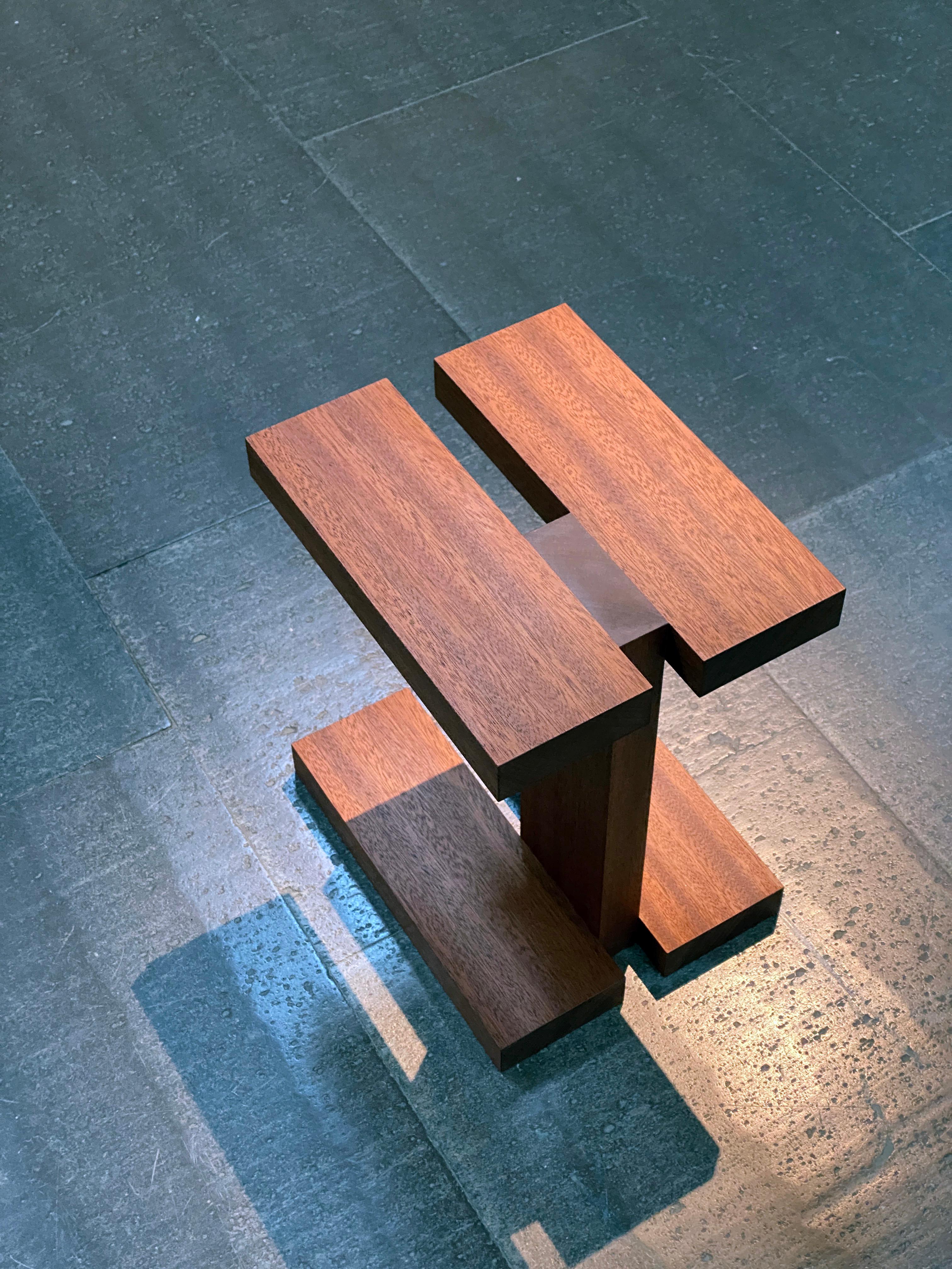 Swedish ARRANGEMENT #8 (Side Table) Mahogany by Nick Ross For Sale