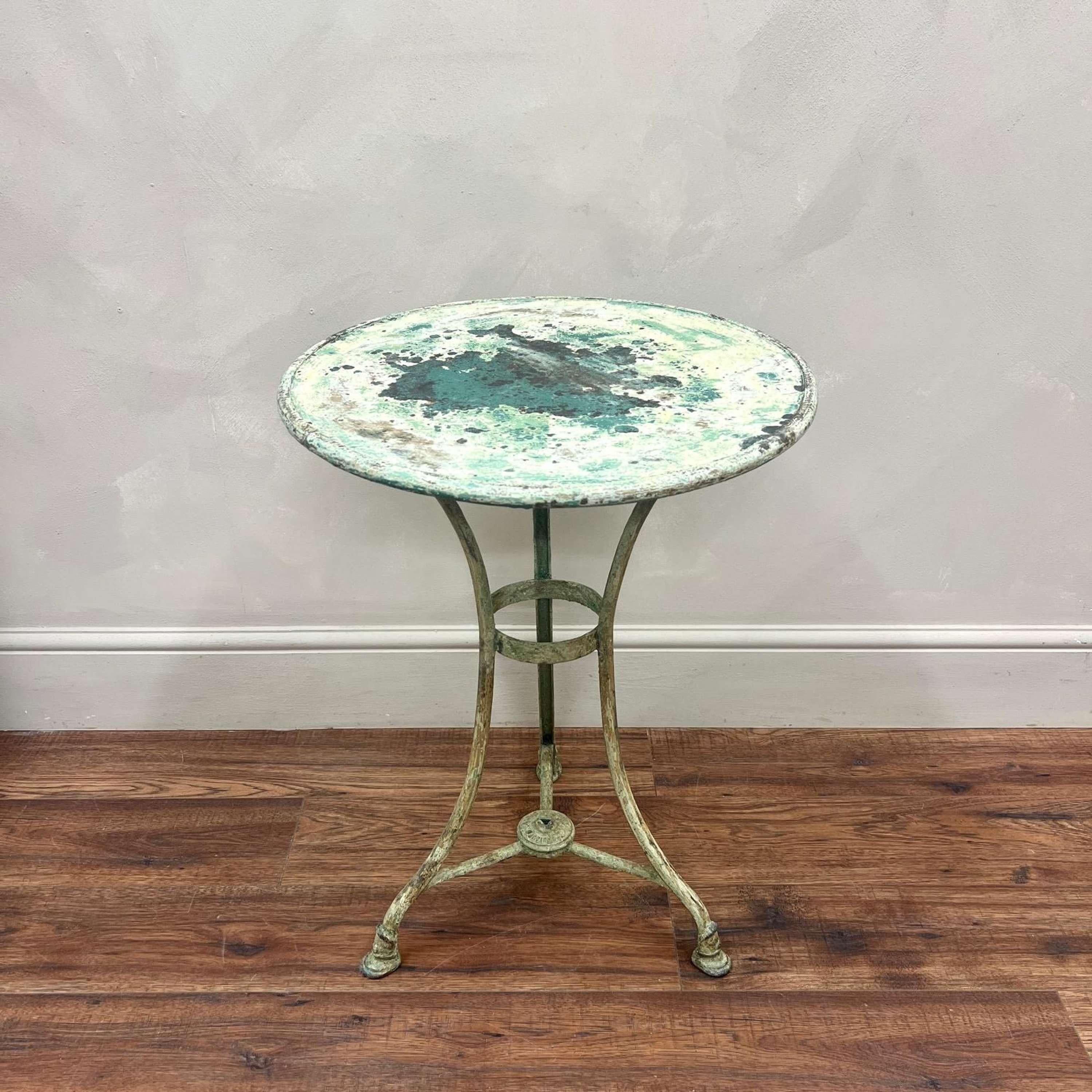 Painted Arras Garden Bistro Table Scraped Paint