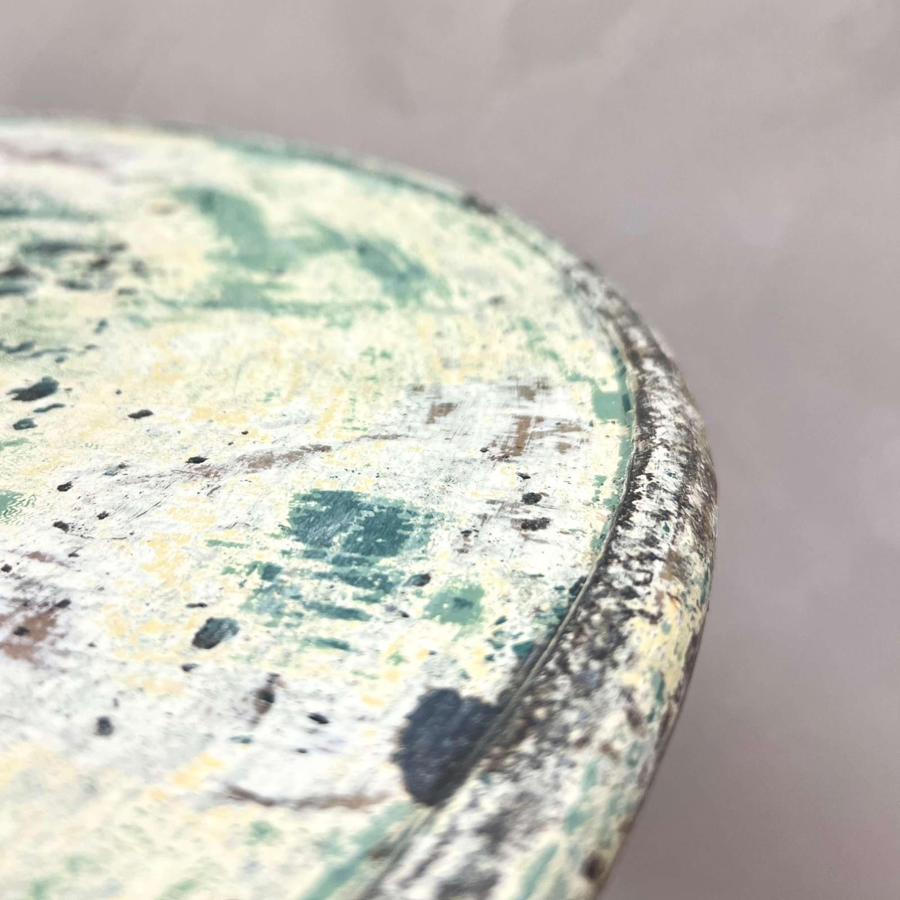 20th Century Arras Garden Bistro Table Scraped Paint