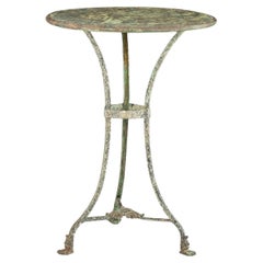 Arras Green-Painted Iron Garden Table