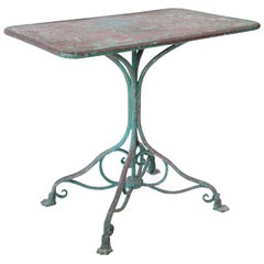 Antique Arras Iron Garden Table