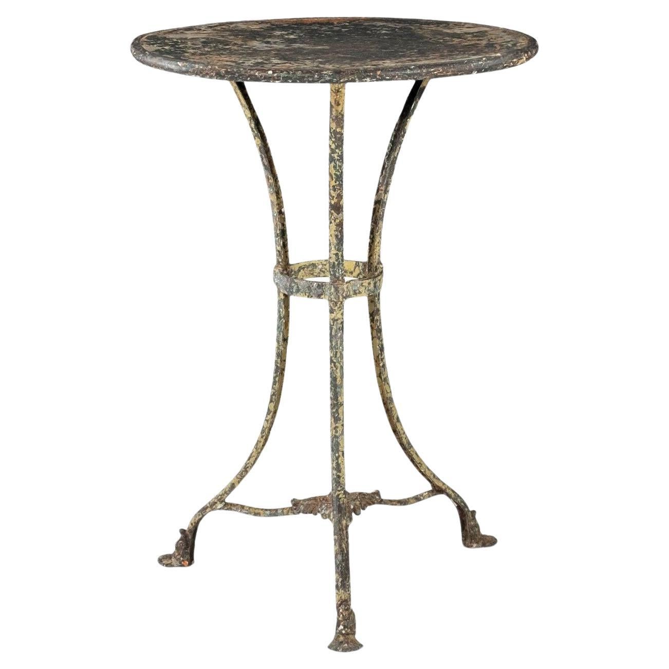 Arras Painted Iron Garden Table For Sale
