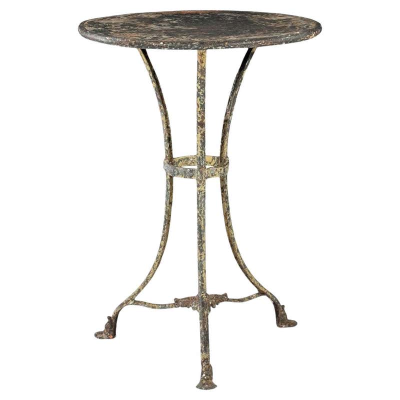 French Cast Iron and Marble Garden Tables at 1stDibs | cast iron tables