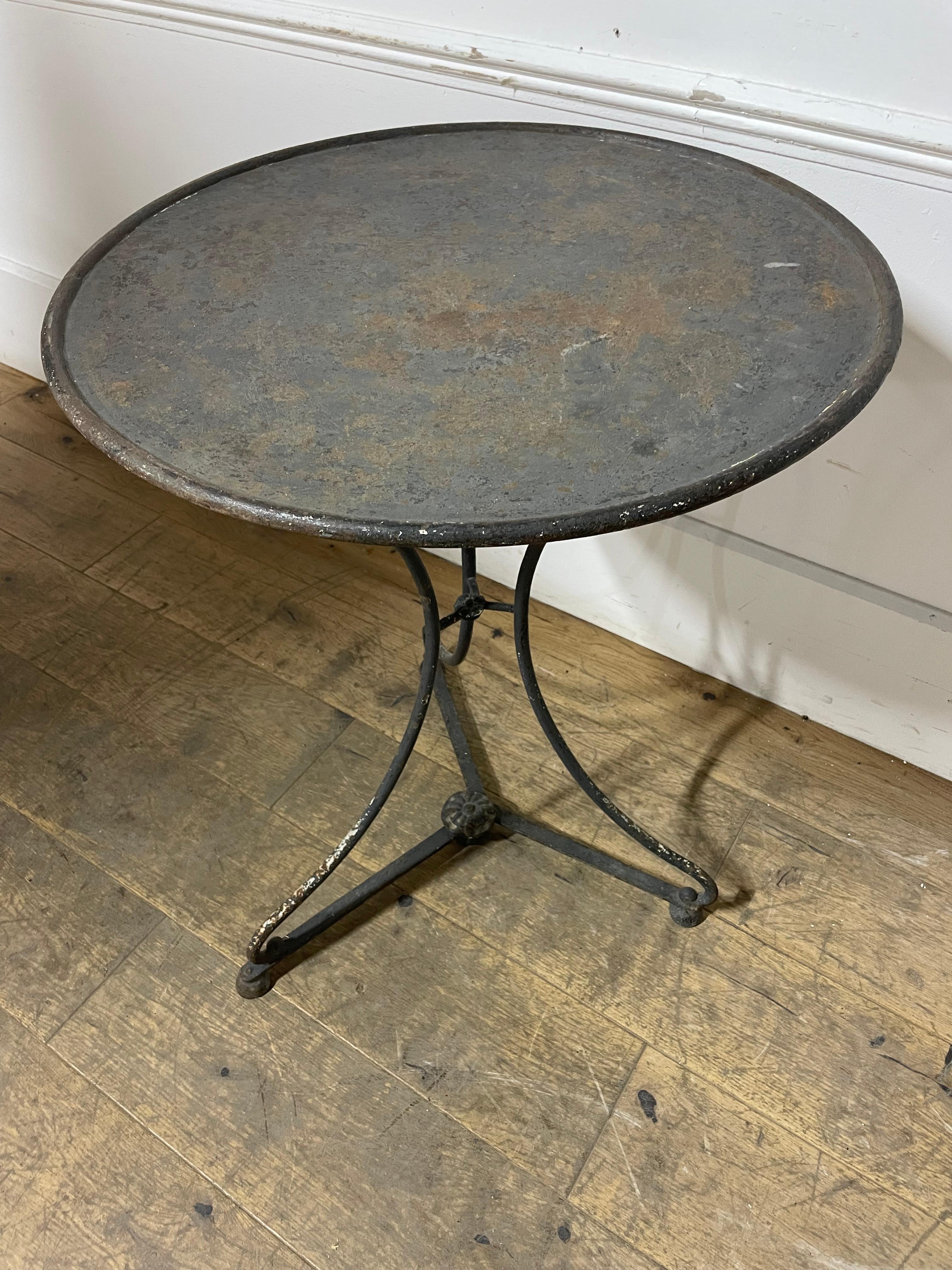 Wrought Iron Arras style folding Bistro table / Garden table