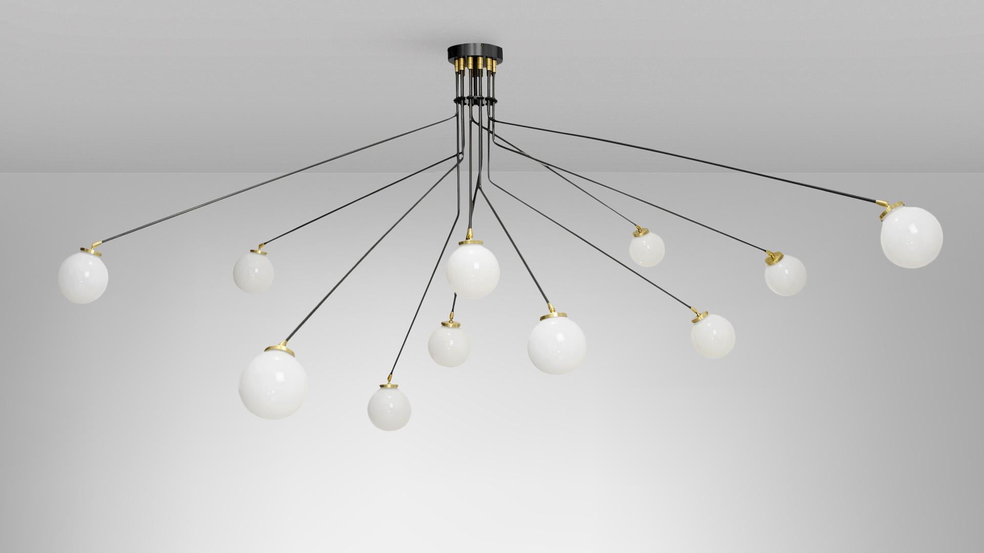 Moderno Lampada a sospensione opale grande Array di CTO Lighting in vendita