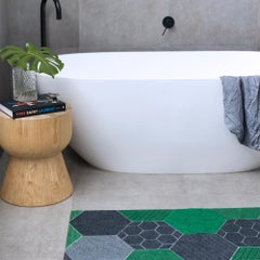 Array of Colorful Hues Customizable Hex Rectangle in Green Small