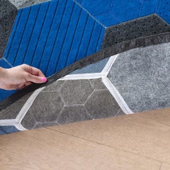 Array of Colorful Hues Customizable Hex Rectanglein Blue Large