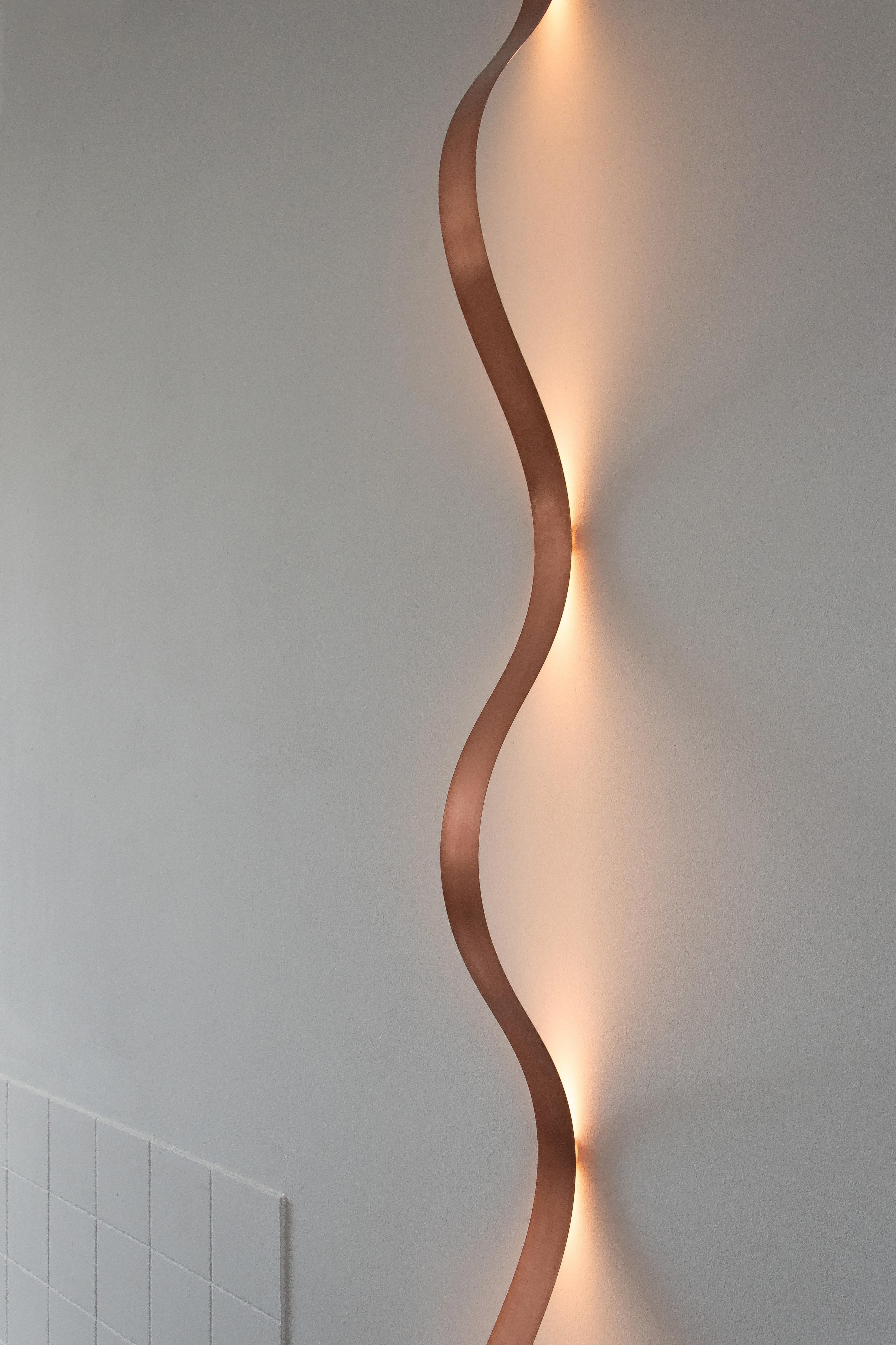 [ARRAY] Sine Light - Wall Lamp (Copper) For Sale 4