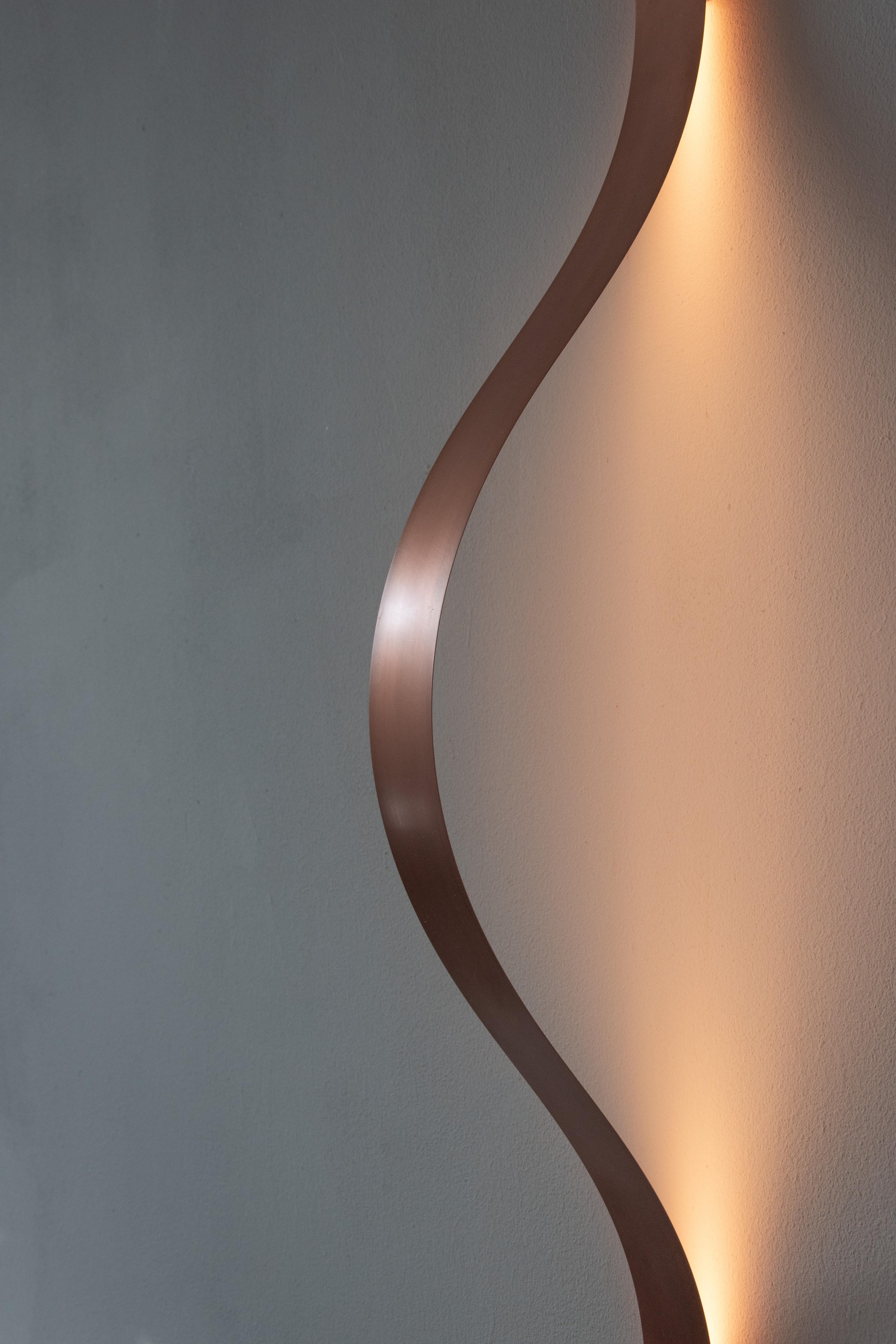 Dutch [ARRAY] Sine Light - Wall Lamp (Copper) For Sale