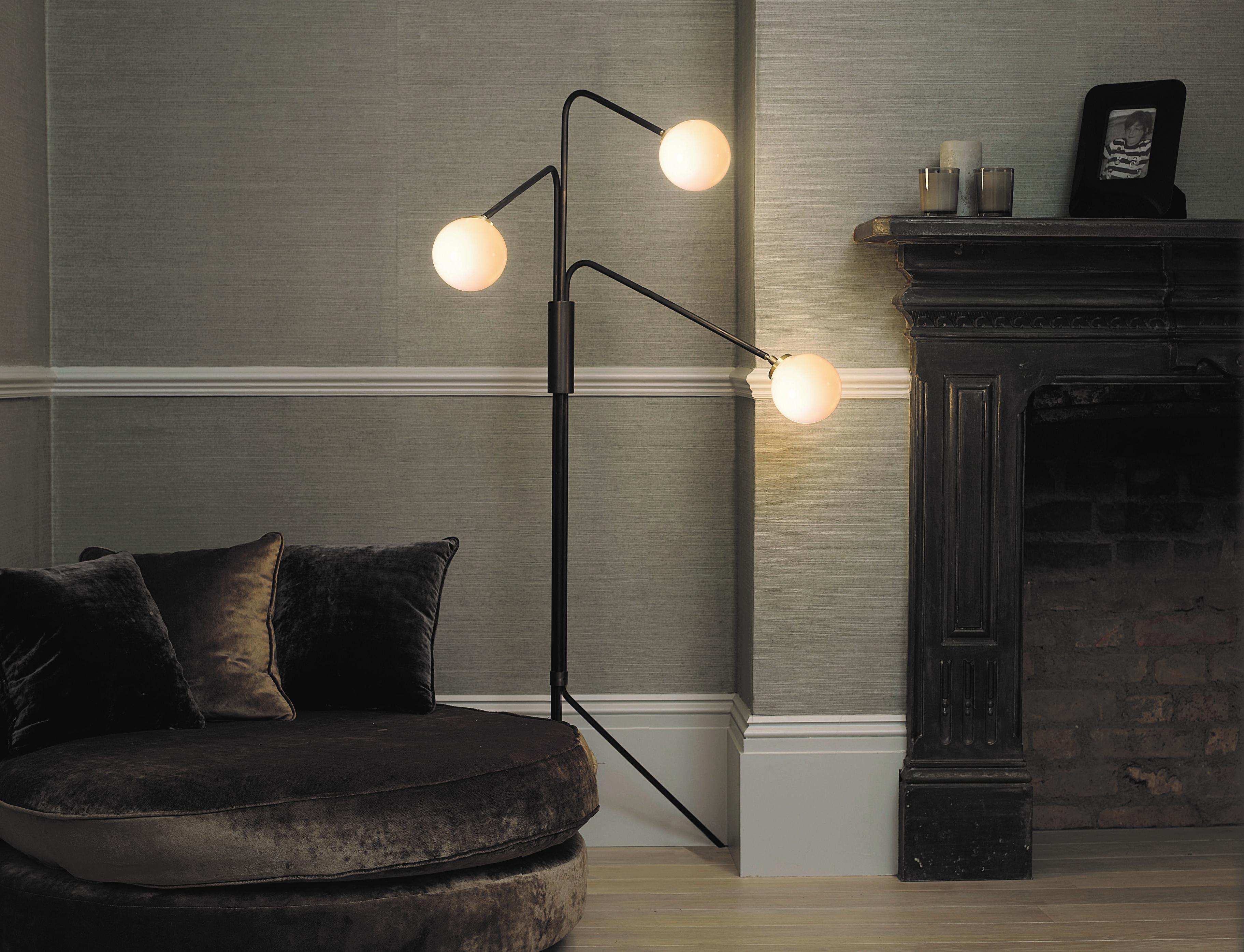 Brass Array Single Opal Wall Lamp by CTO Lighting For Sale