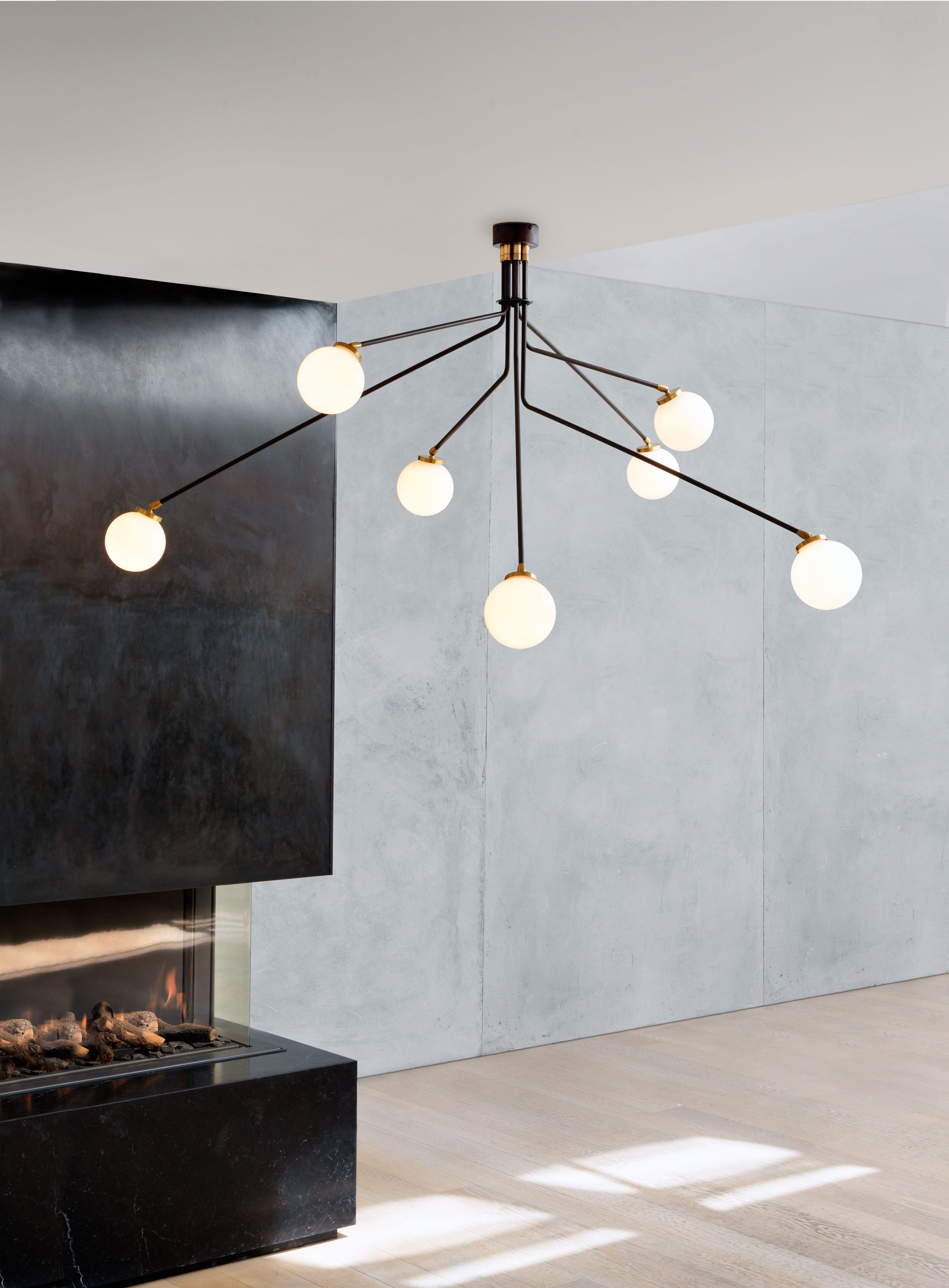 Postmoderno Lampada da parete Array Twin Opal di CTO Lighting in vendita