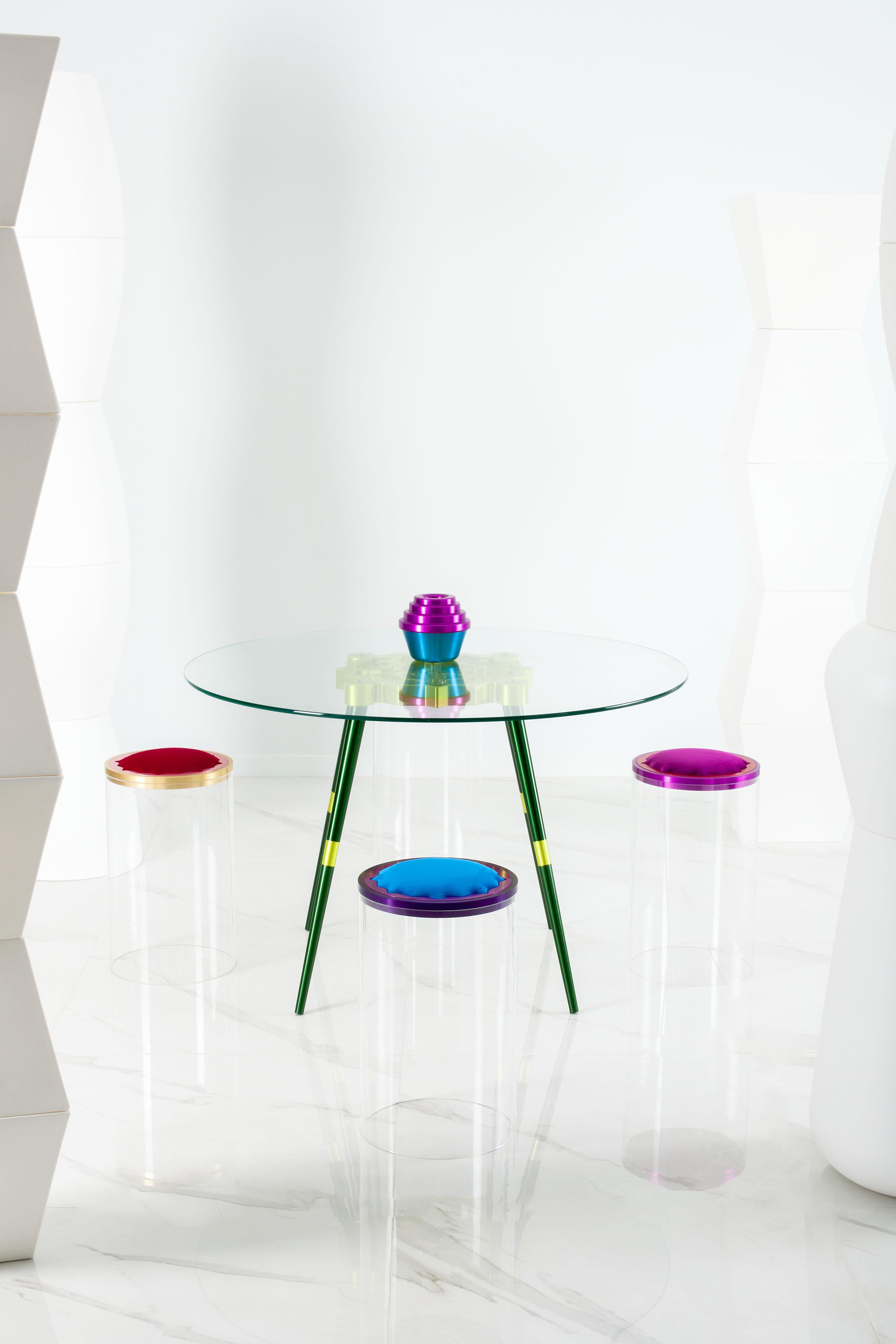 Contemporary Arrayanes Floating Stool by May Arratia, Customizable Colors For Sale