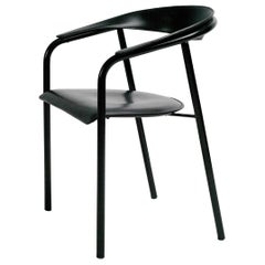 Arrben Black Leather Armchairs