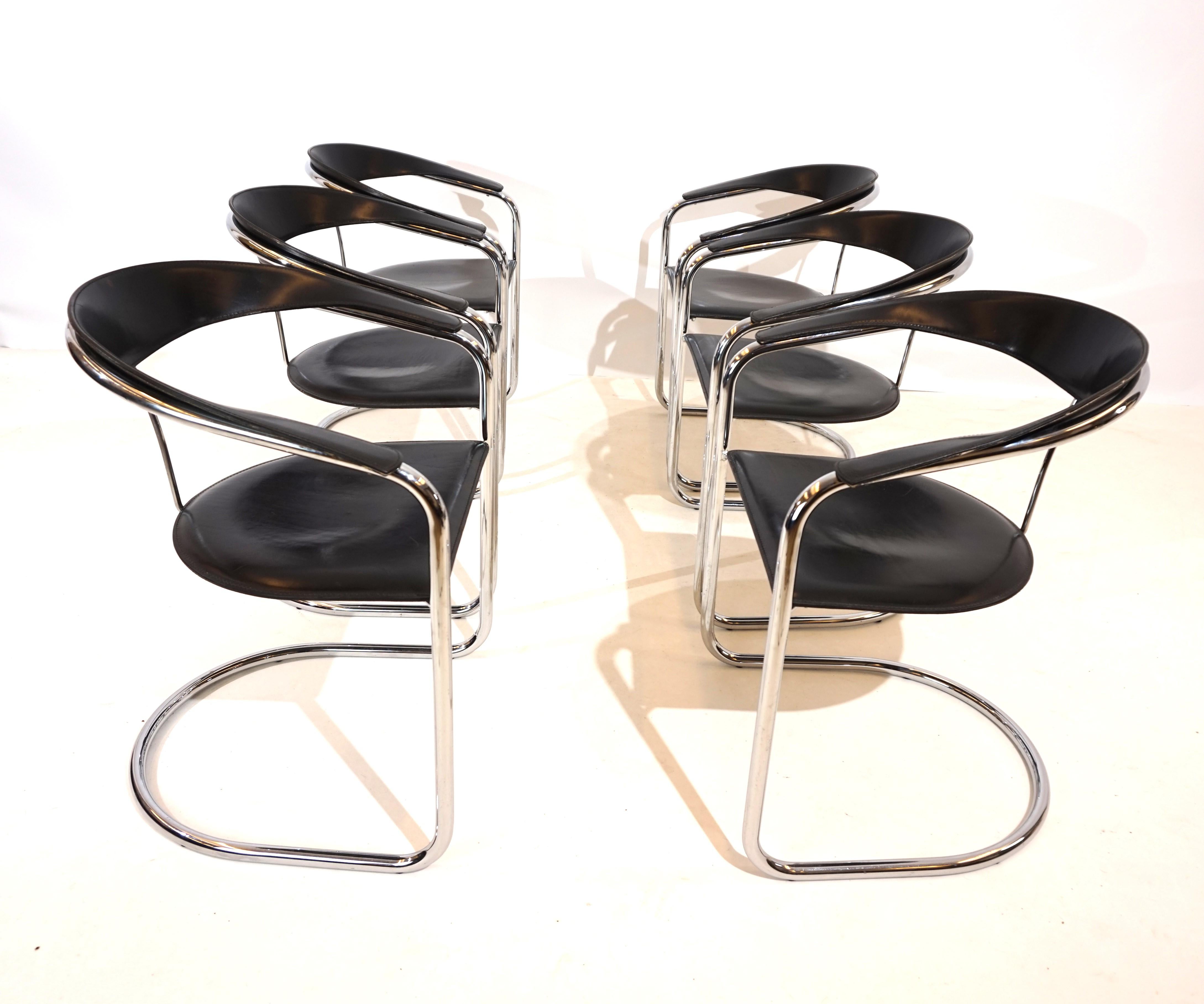 Mid-Century Modern Ensemble de 6 chaises de salle à manger Arrben Canasta