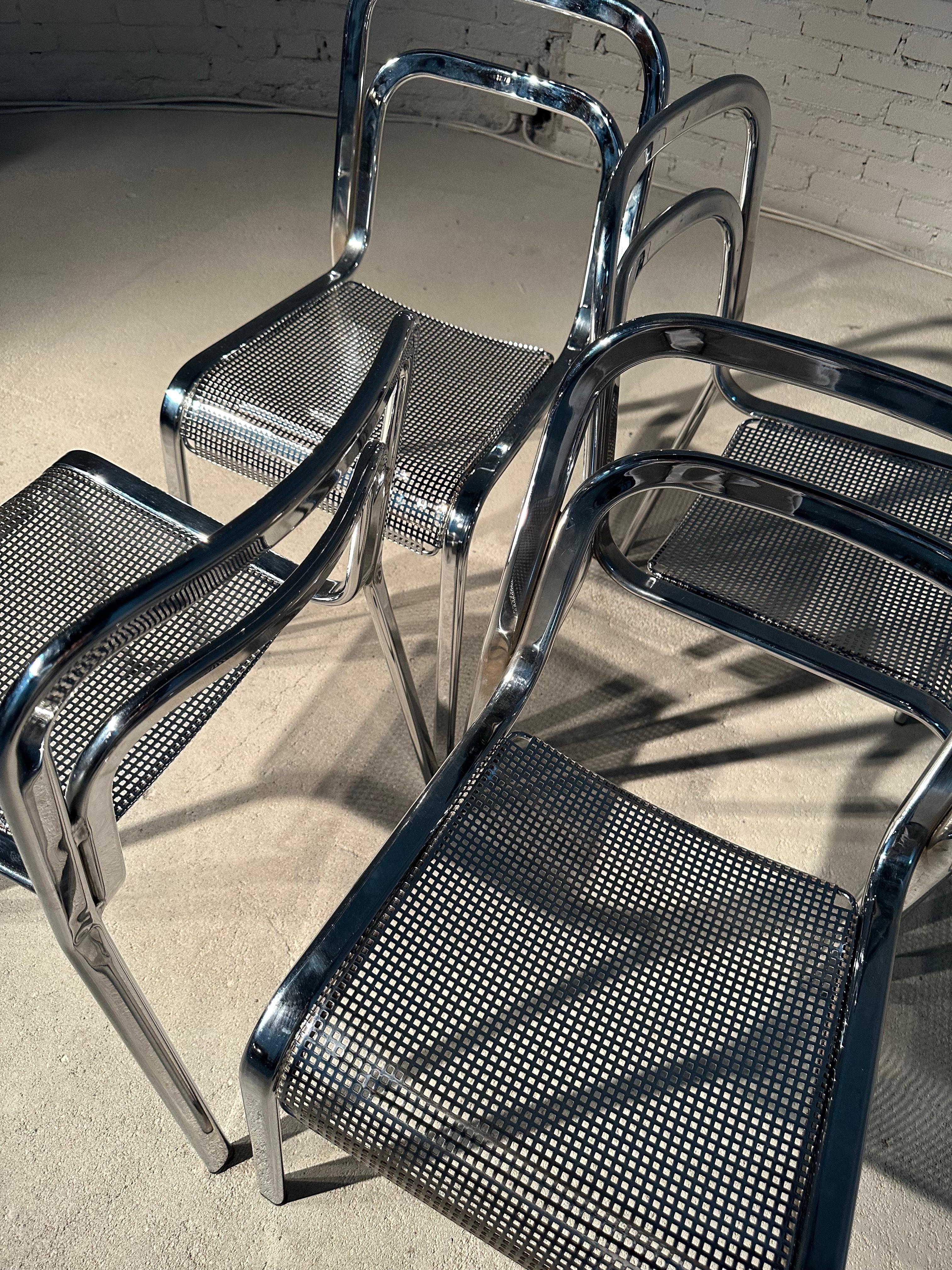 Arrben Chrome Dining Chairs For Sale 5