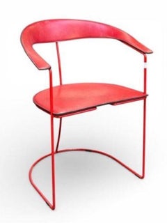 Arrben Italian Red Leather Armchair. Great Scale.