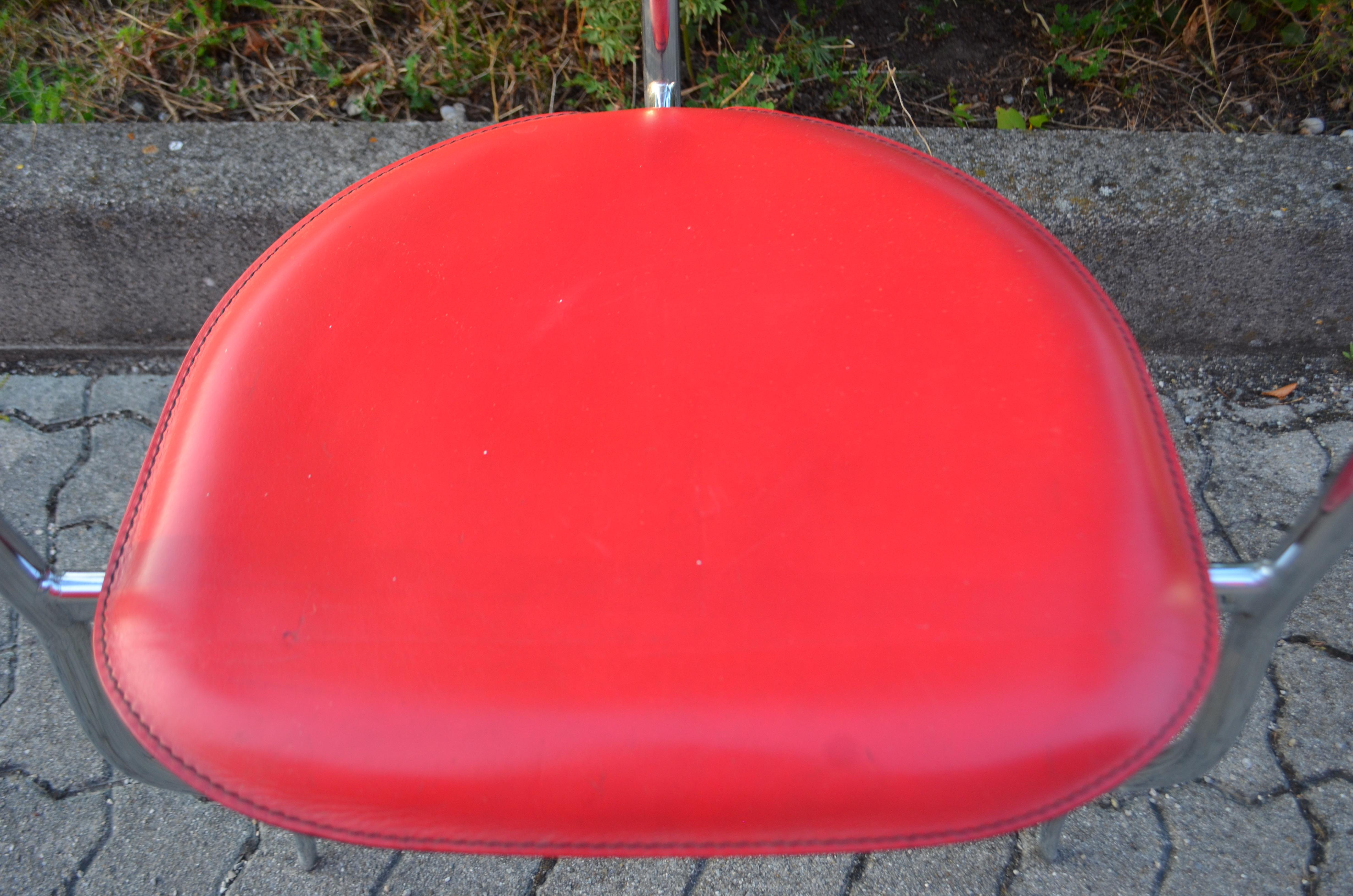 Arrben Italy Modern red Dining Chair Model Marylin For Sale 3