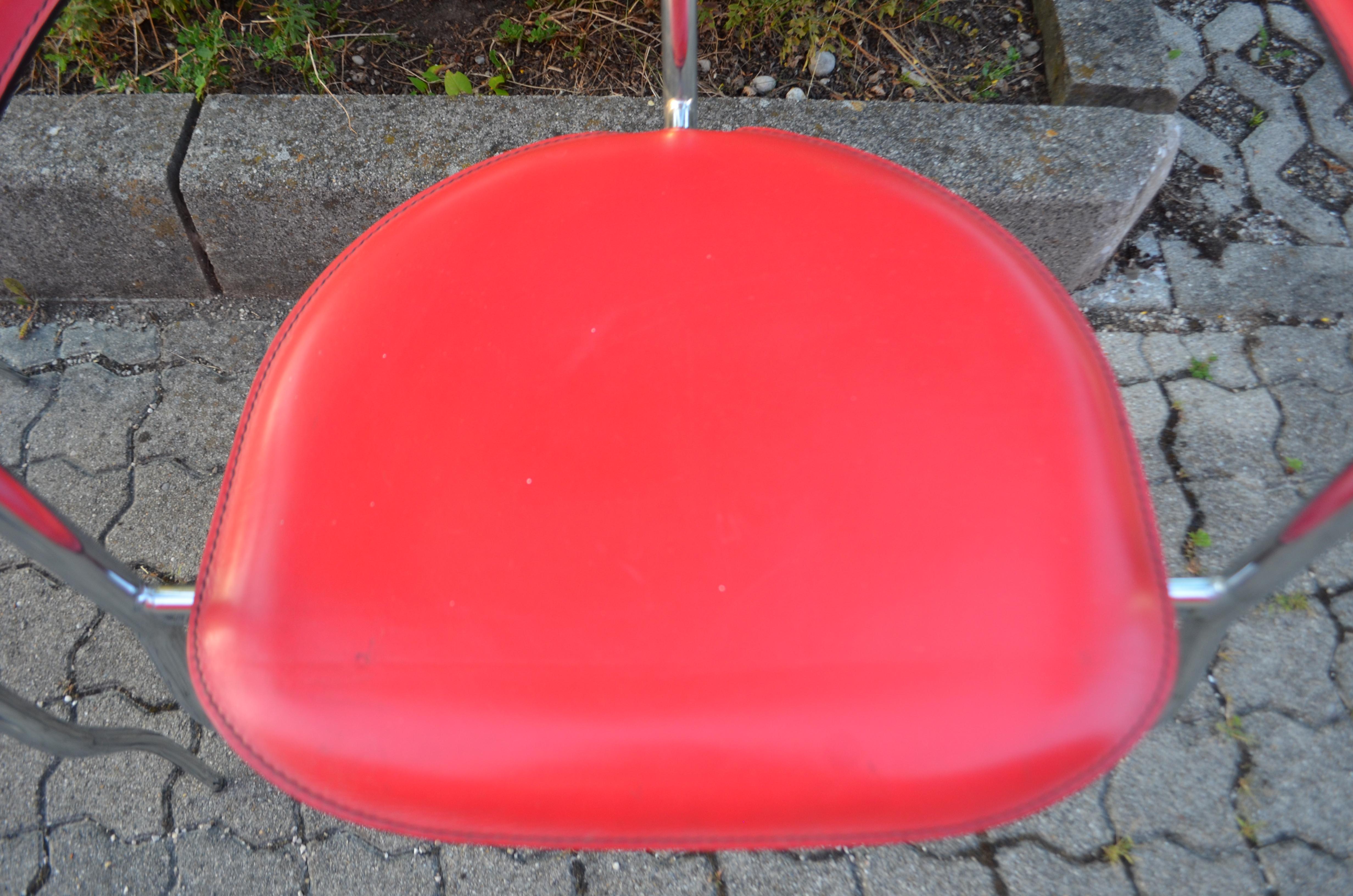 Arrben Italy Modern red Dining Chair Model Marylin For Sale 4