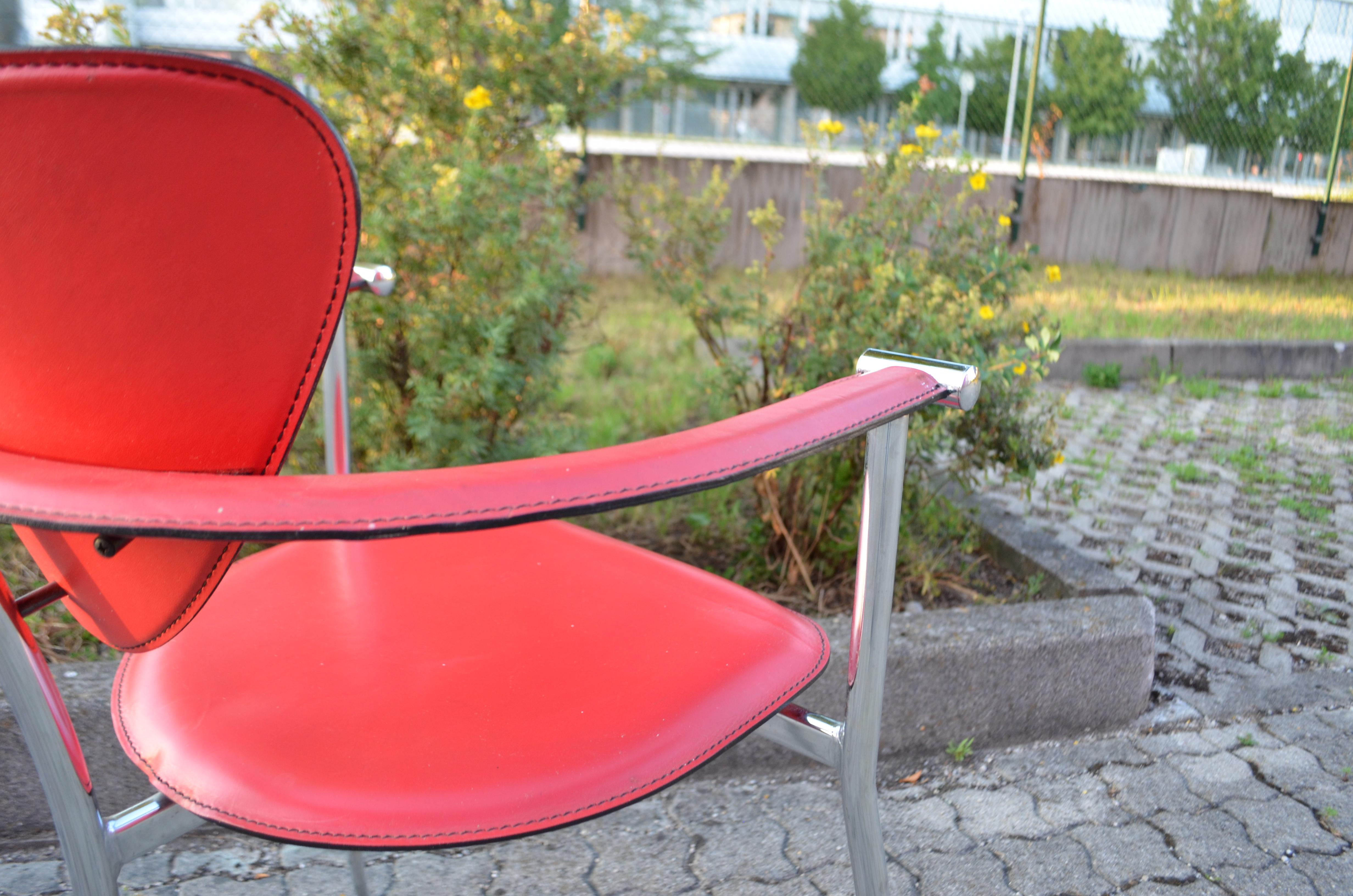 Arrben Italy Modern red Dining Chair Model Marylin For Sale 6