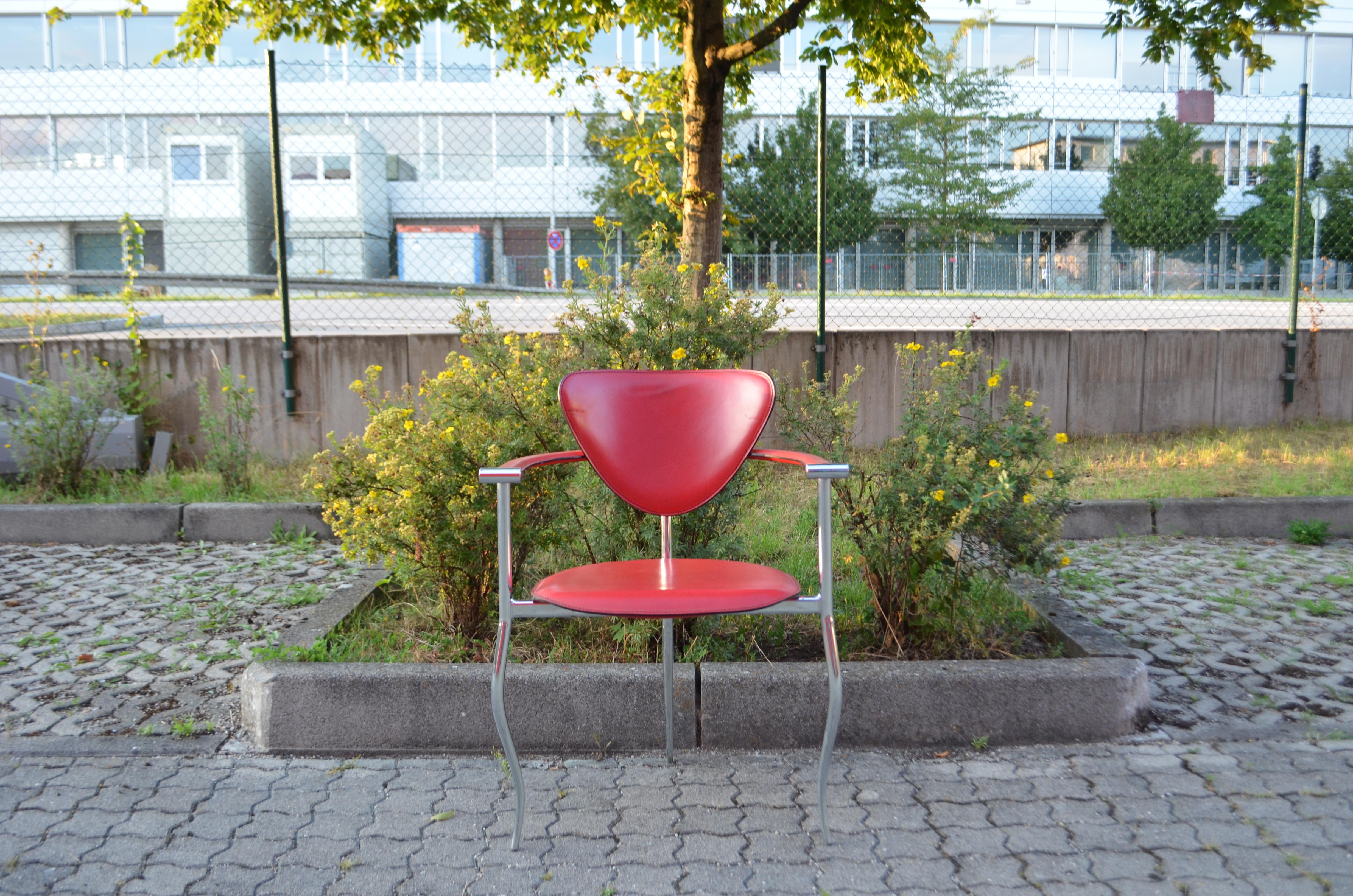 Arrben Italy Modern red Dining Chair Model Marylin For Sale 7