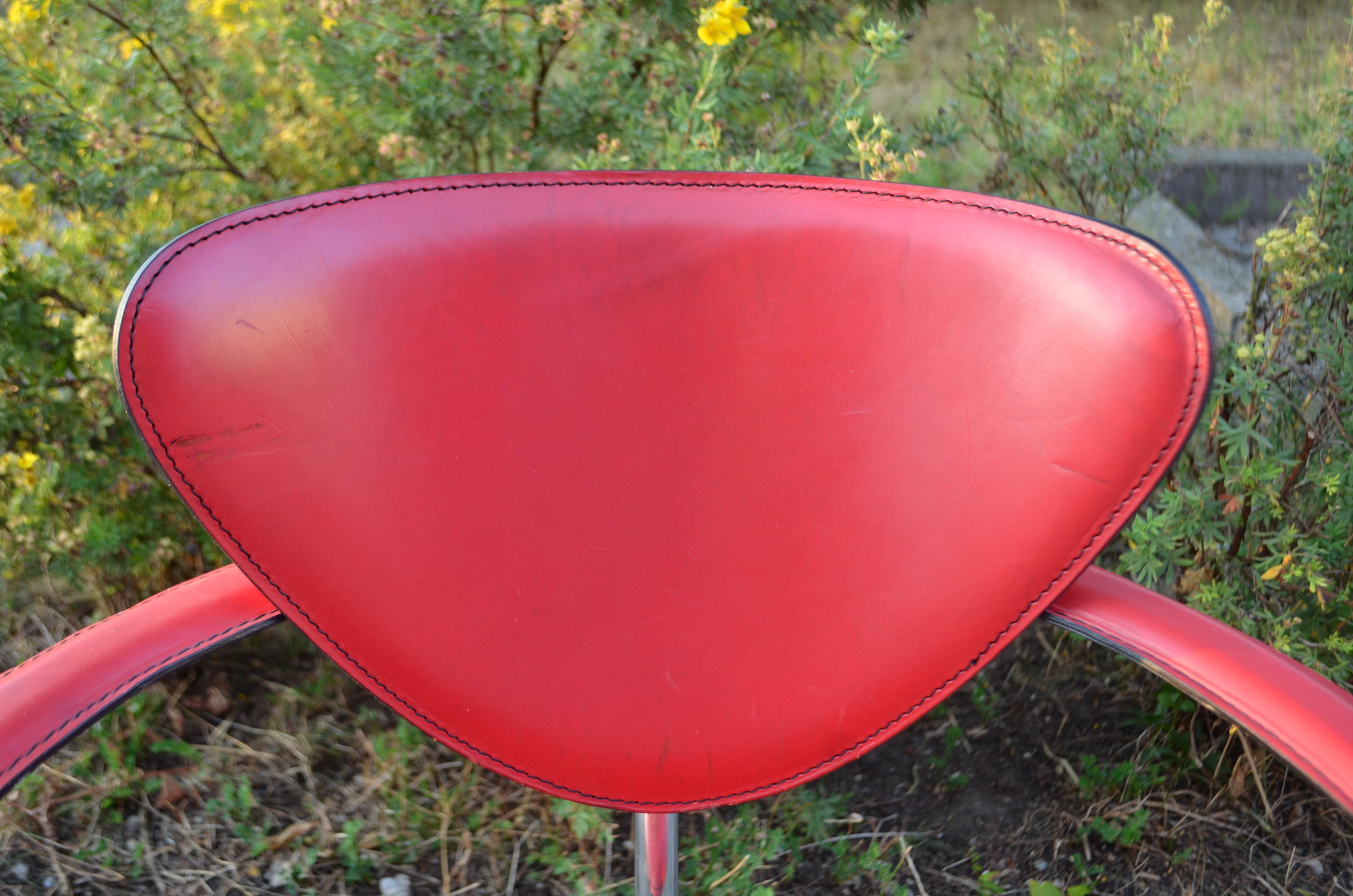 Arrben Italy Modern red Dining Chair Model Marylin For Sale 9