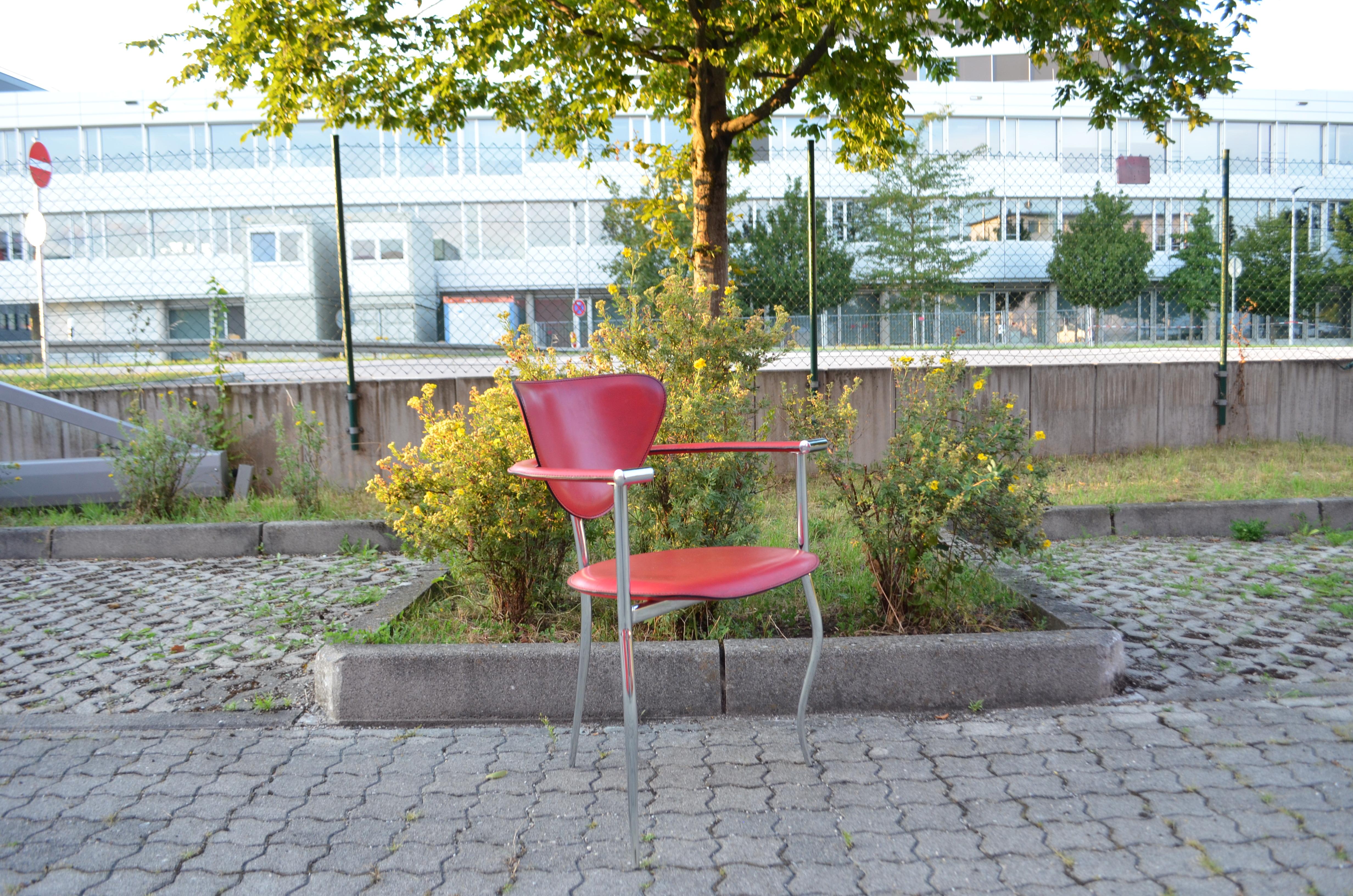 Arrben Italy Modern red Dining Chair Model Marylin For Sale 10