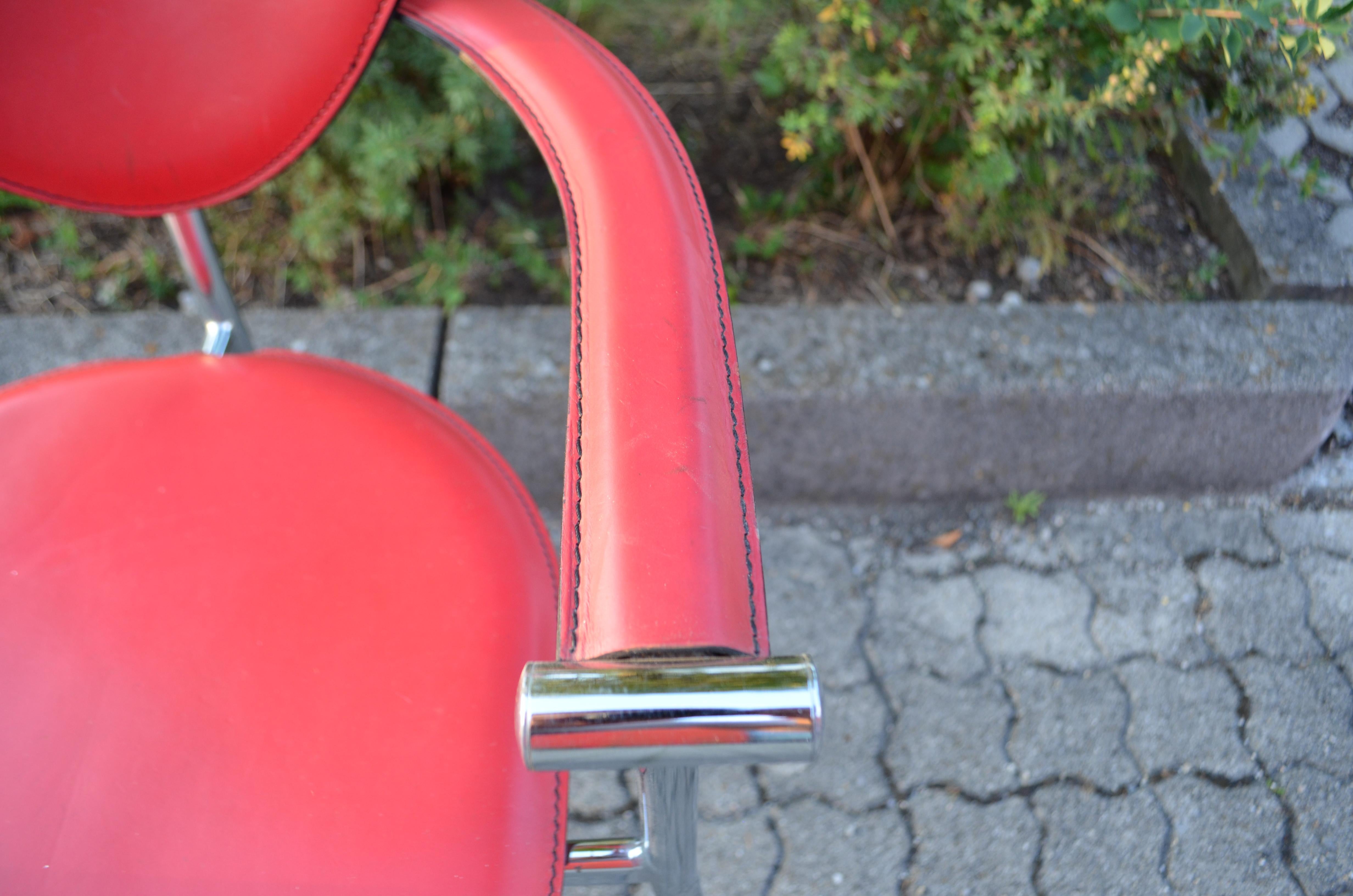 Arrben Italy Modern red Dining Chair Model Marylin For Sale 11