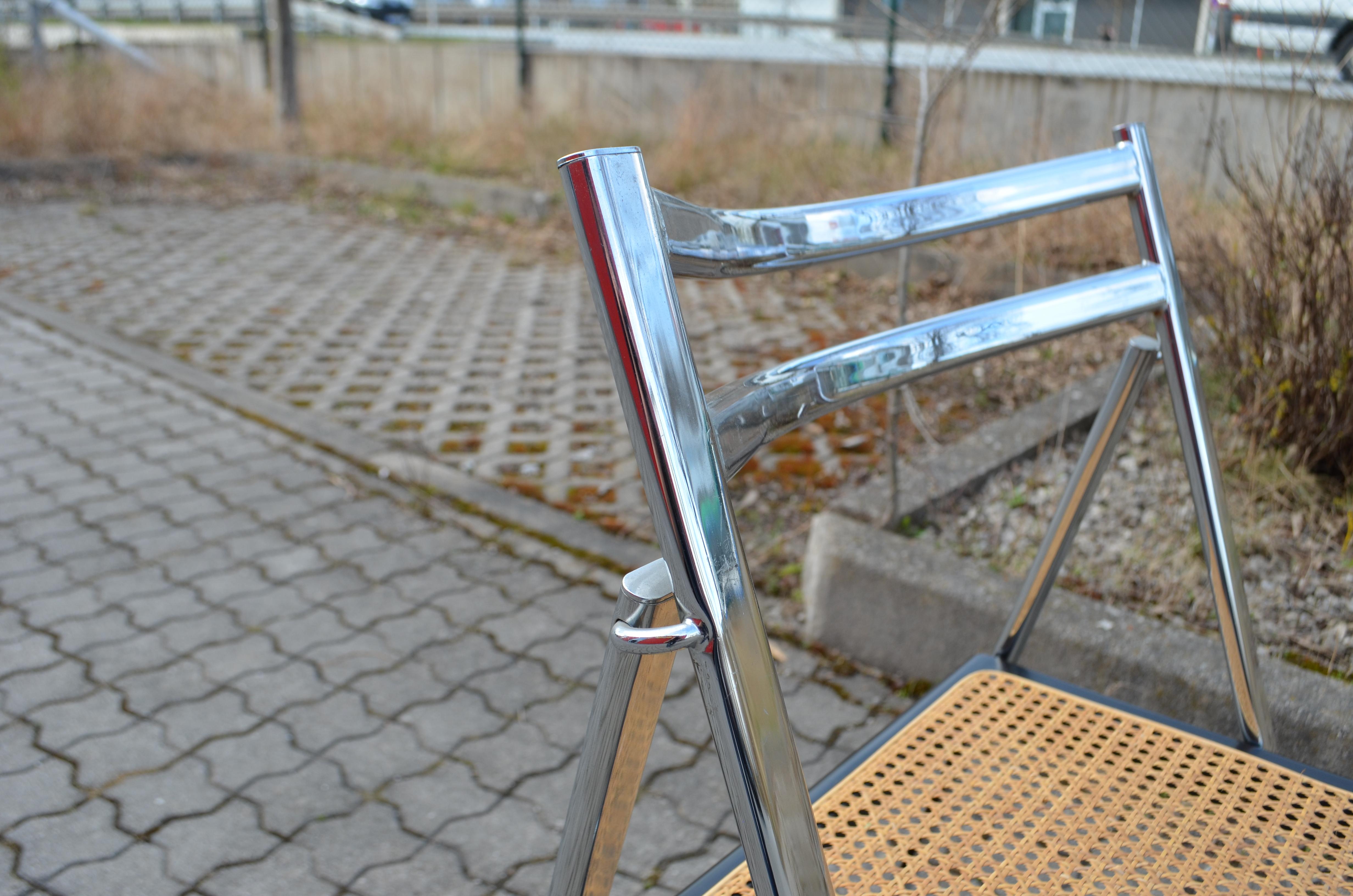 Italian Arrben Italy Vintage Folding Chair Cane 1 / 16 For Sale
