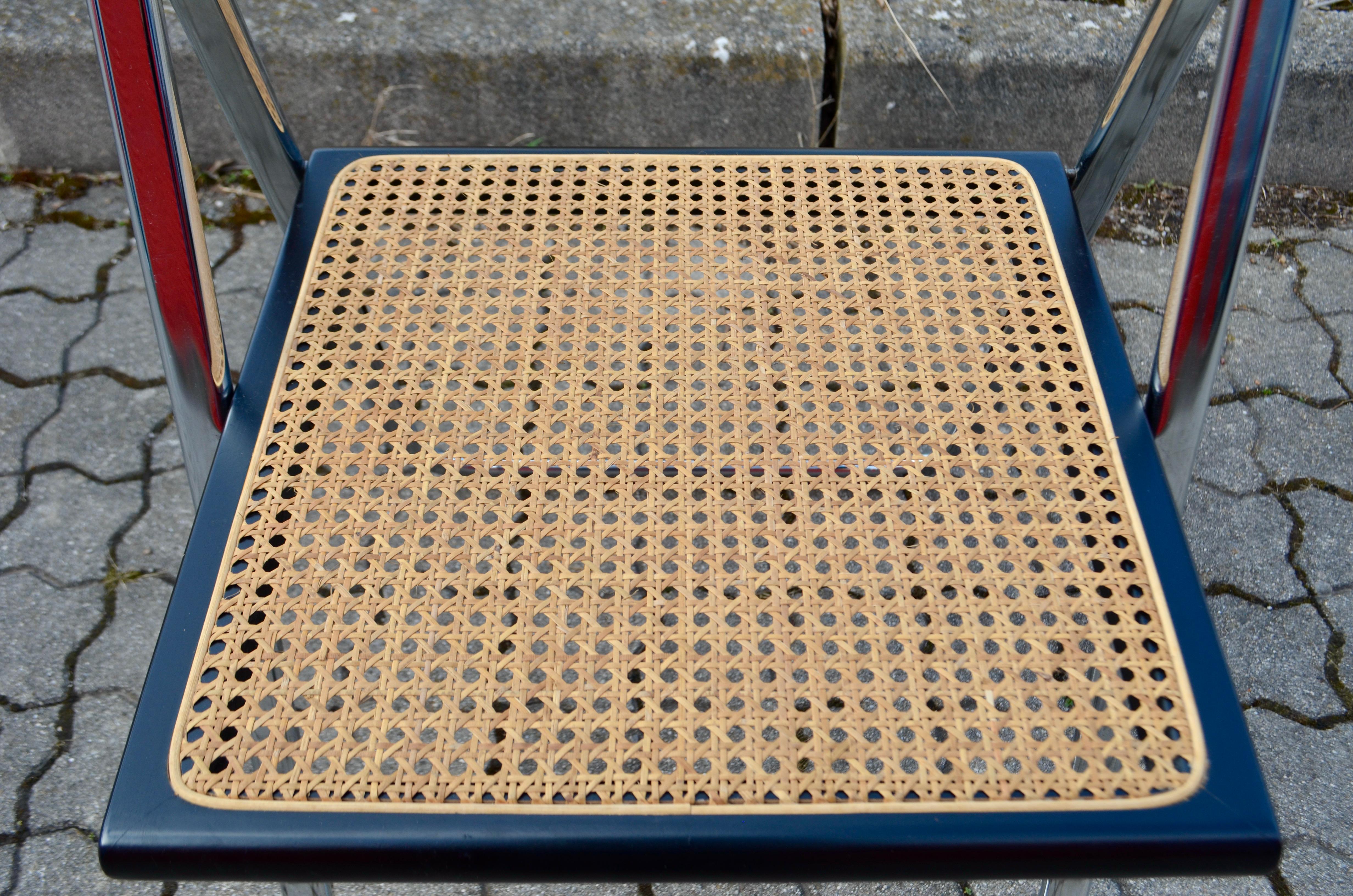 Late 20th Century Arrben Italy Vintage Folding Chair Cane 1 / 16 For Sale