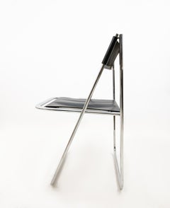 Arrben Leder-Klappstuhl Italien 1970er Jahre Modell Tamara