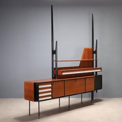 Arredo Anni '60 di Manifattura Italiana in teak con alzata superiore