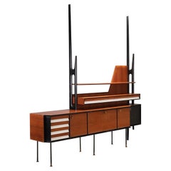 Arredo Anni '60 di Manifattura Italiana in teak con alzata superiore