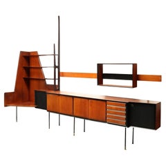 Vintage-Möbel aus Teakholz, Messing und Metall aus den 1960er Jahren