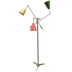 Arredoluce and Angelo Lelli Style Triennale Floor Lamp, Italy, 1960s 