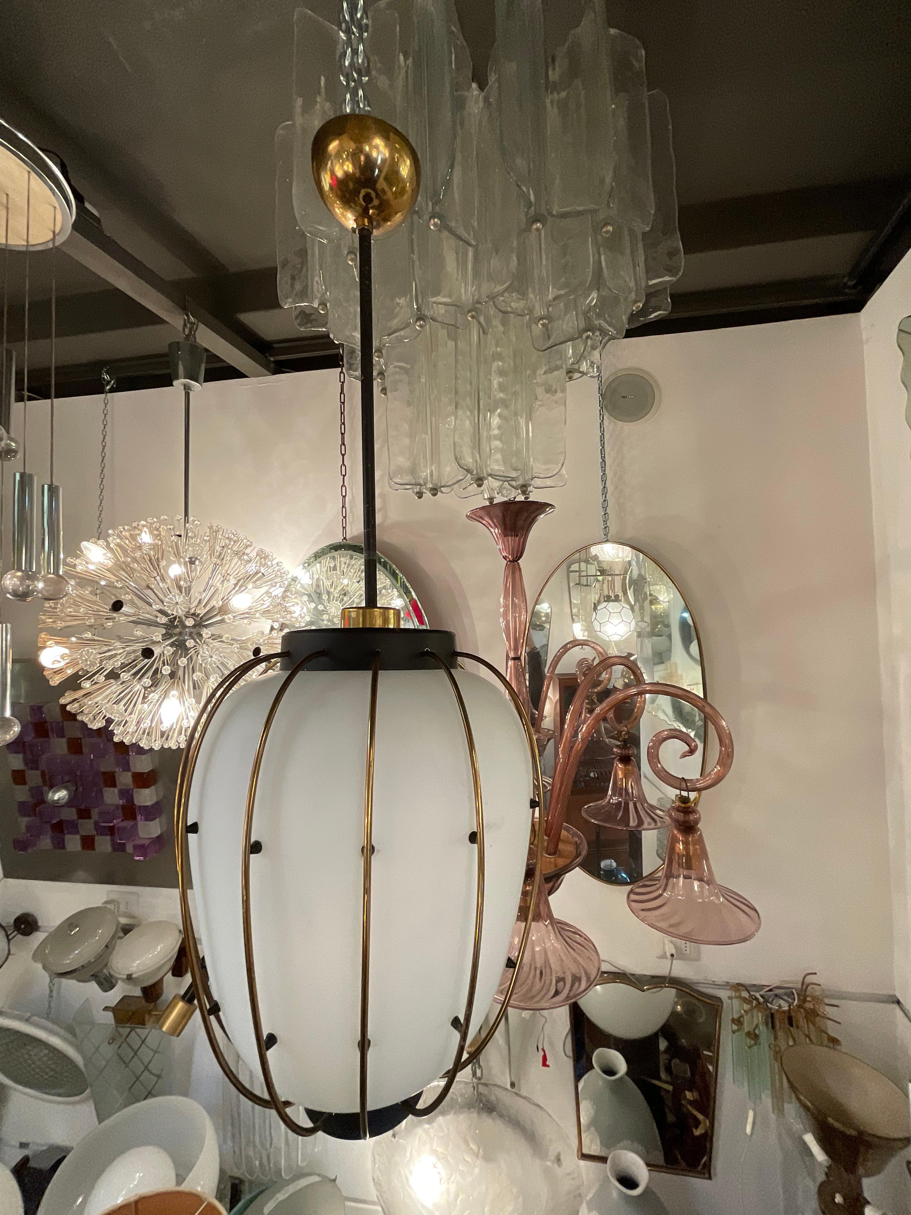 Italian ARREDOLUCE - Angelo LELLI - attributed chandelier - Made in ITALY 1950s For Sale