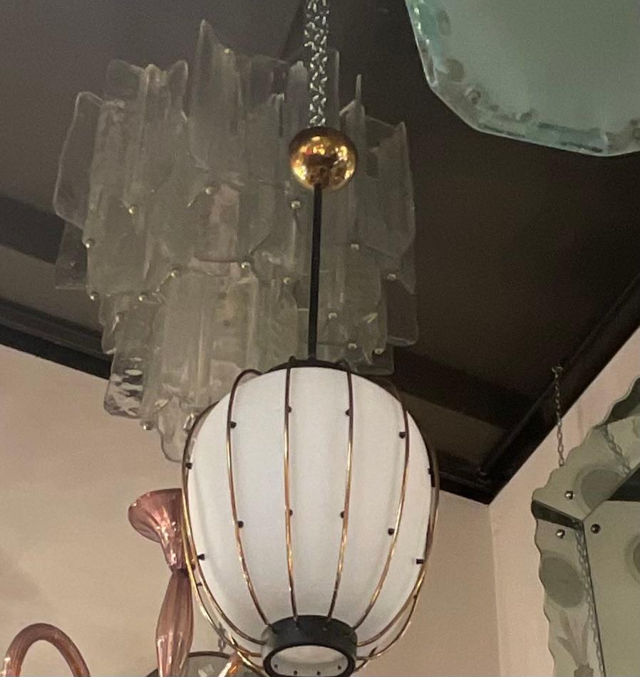 Aluminum ARREDOLUCE - Angelo LELLI - attributed chandelier - Made in ITALY 1950s For Sale