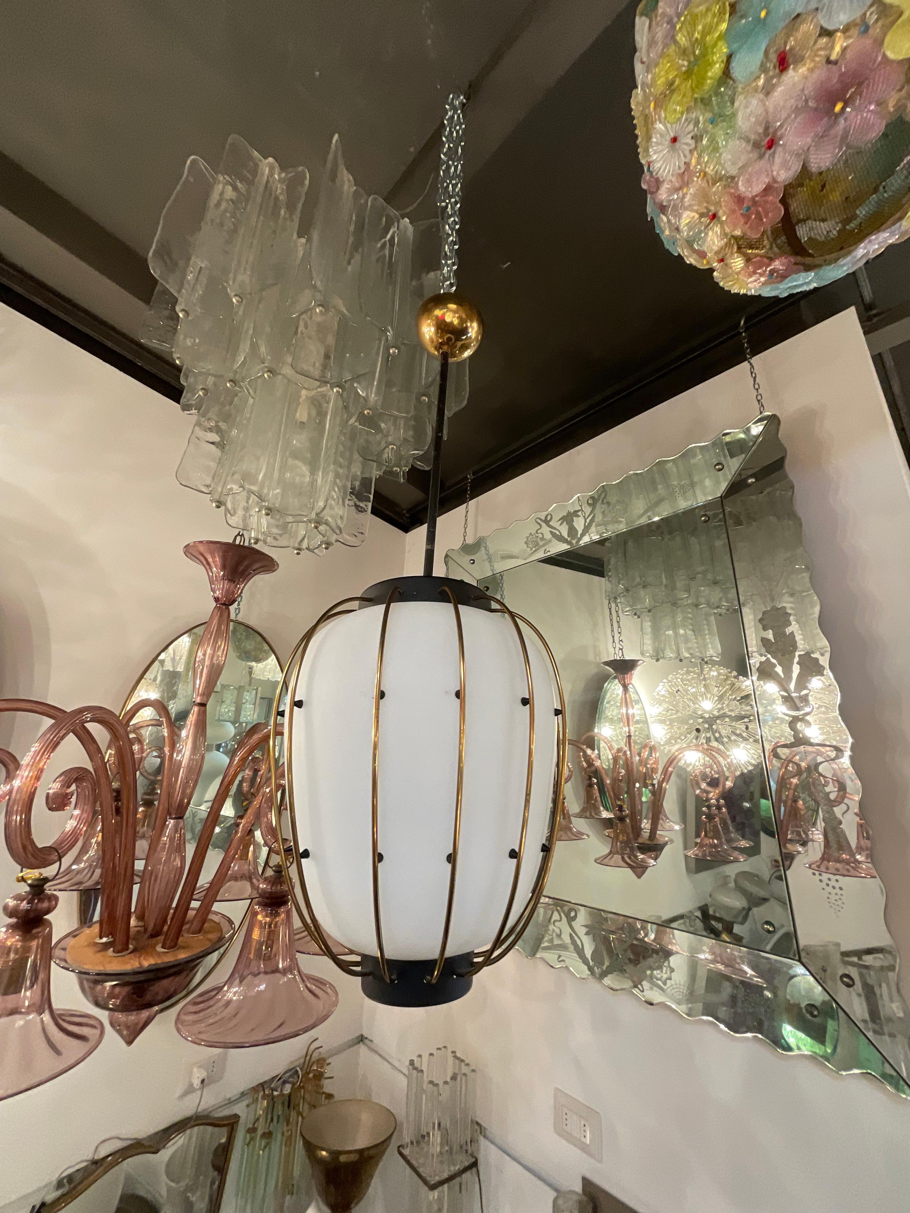 ARREDOLUCE - Angelo LELLI - attributed chandelier - Made in ITALY 1950s For Sale 1