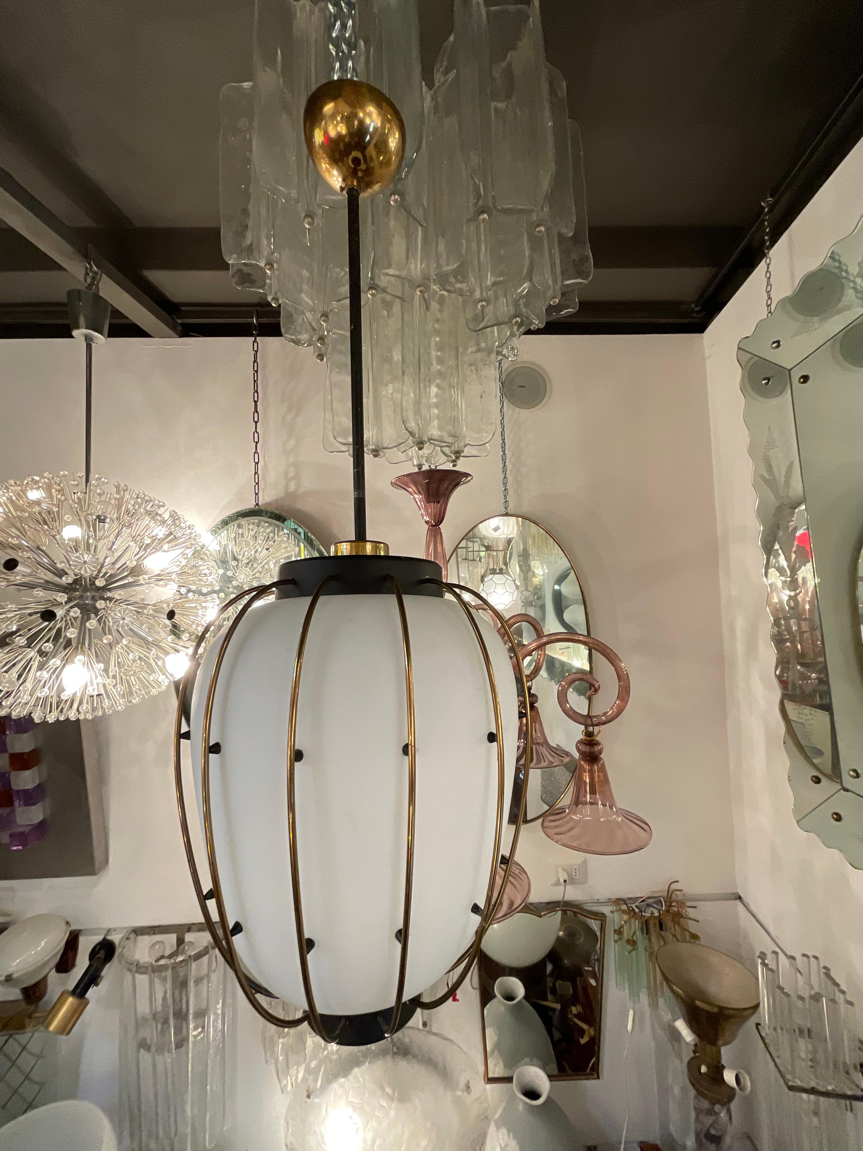 ARREDOLUCE - Angelo LELLI - attributed chandelier - Made in ITALY 1950s For Sale 2