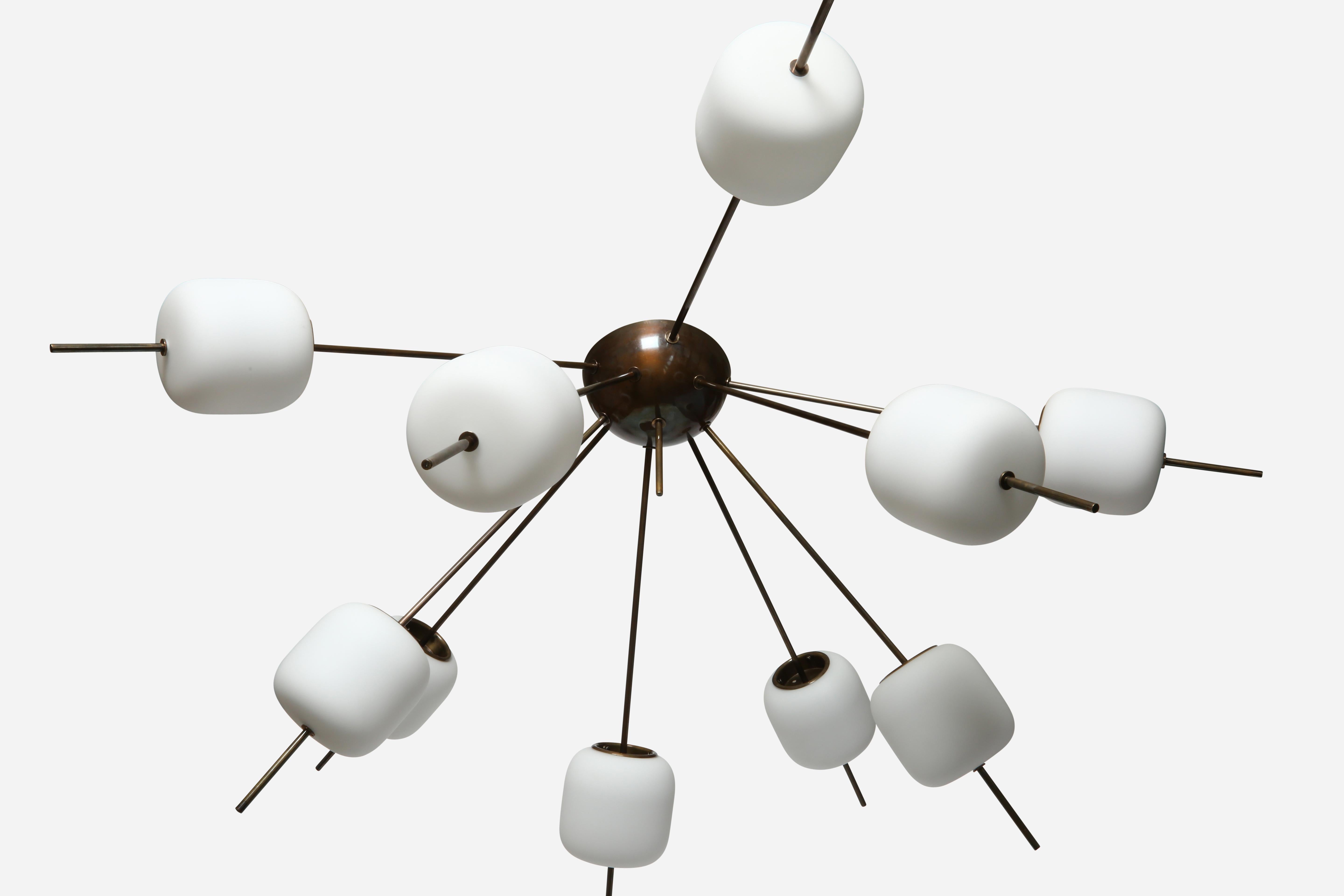 Araña Arredoluce Atribuida Flush Mount, Italia Años 50 Europeo en venta