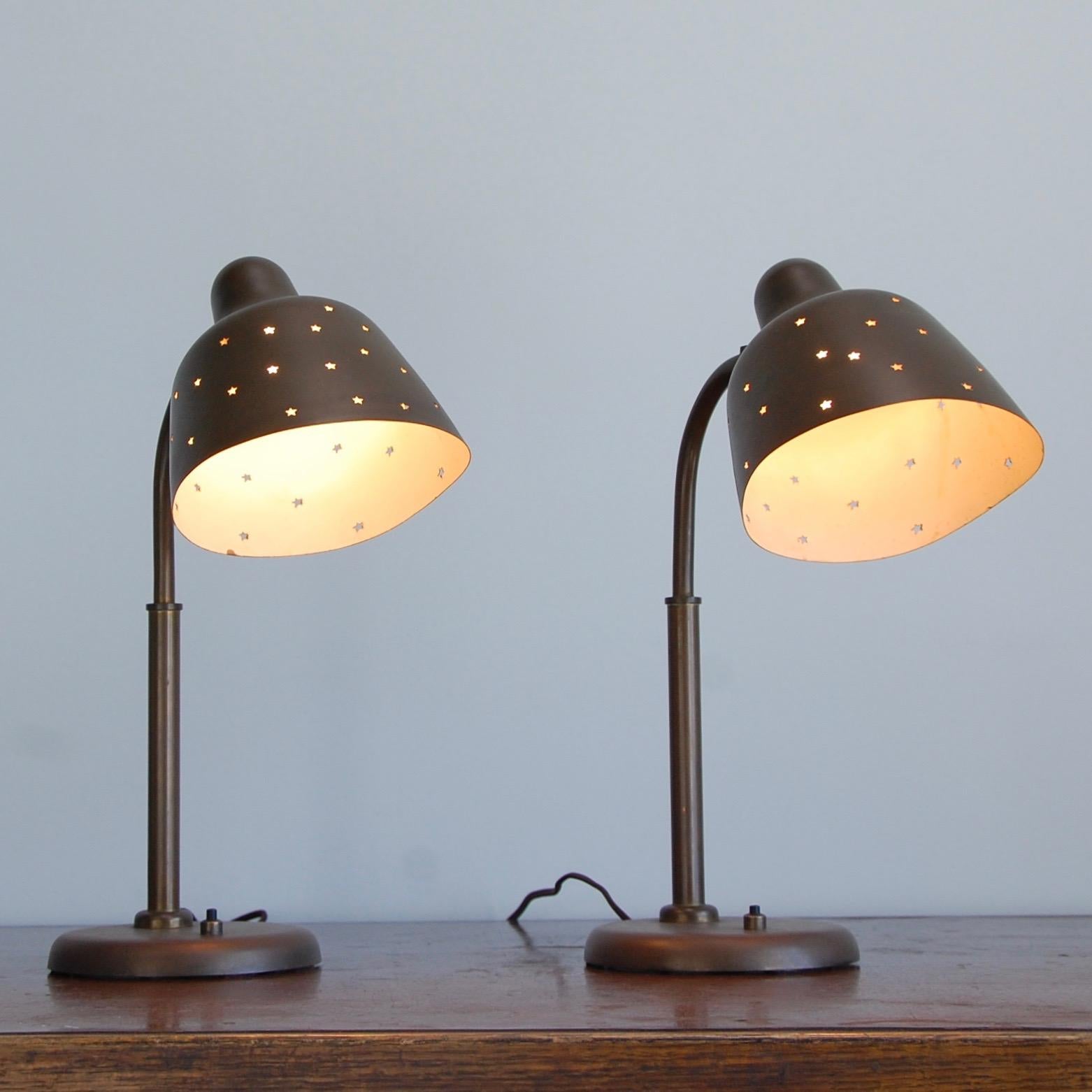 Arredoluce Attributed Star Table Lamps (Messing)