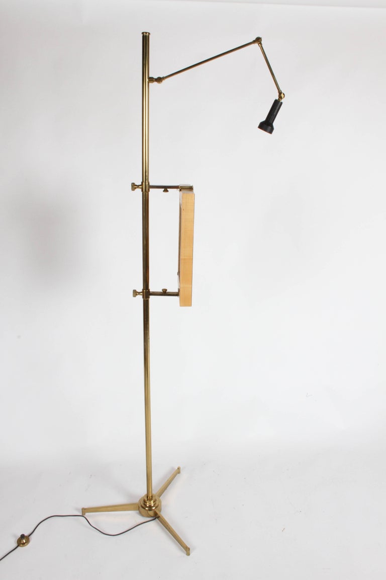 Arredoluce Brass Art Easel with Lamp by Angelo Lelli at 1stDibs